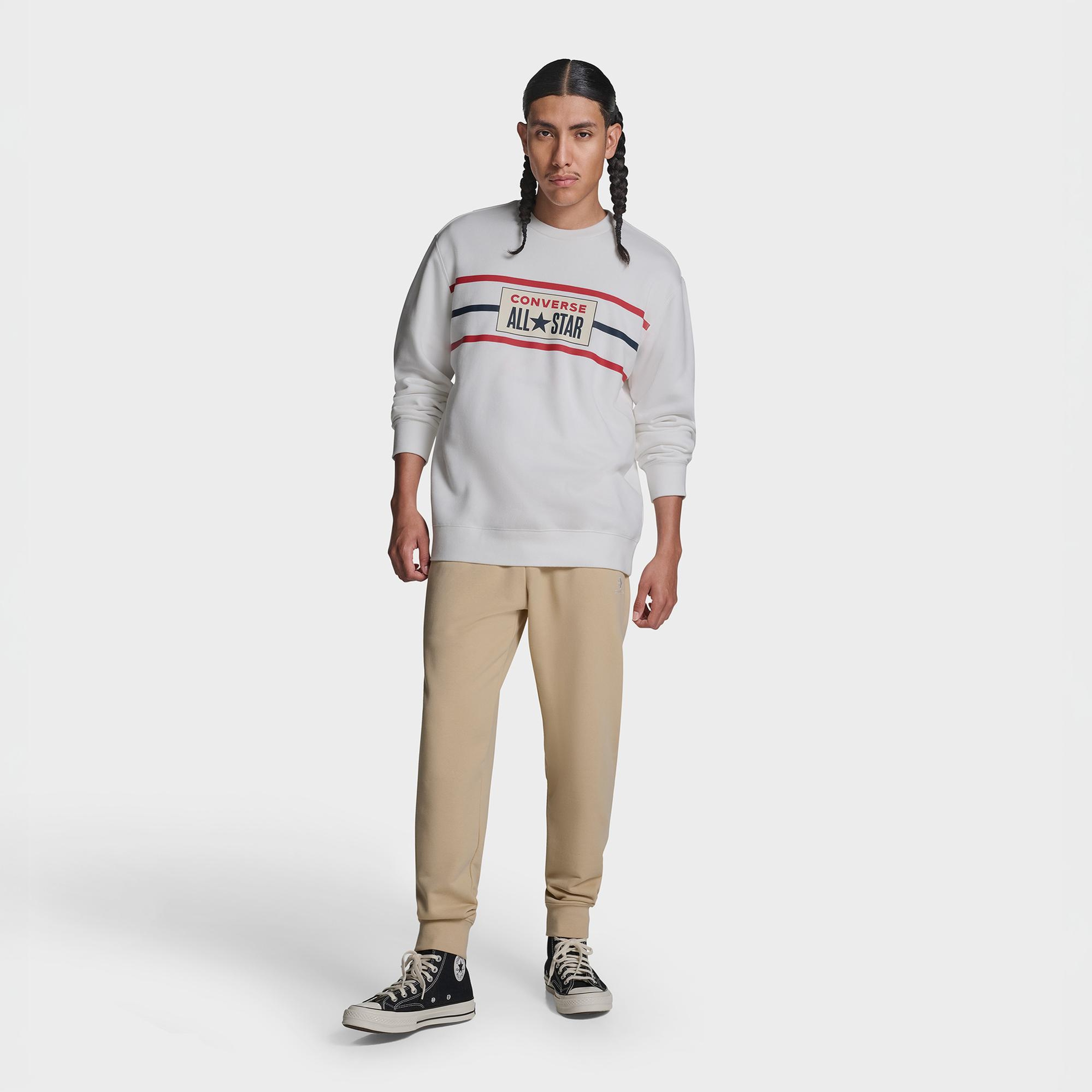 Converse Erkek Beyaz Sweatshirt