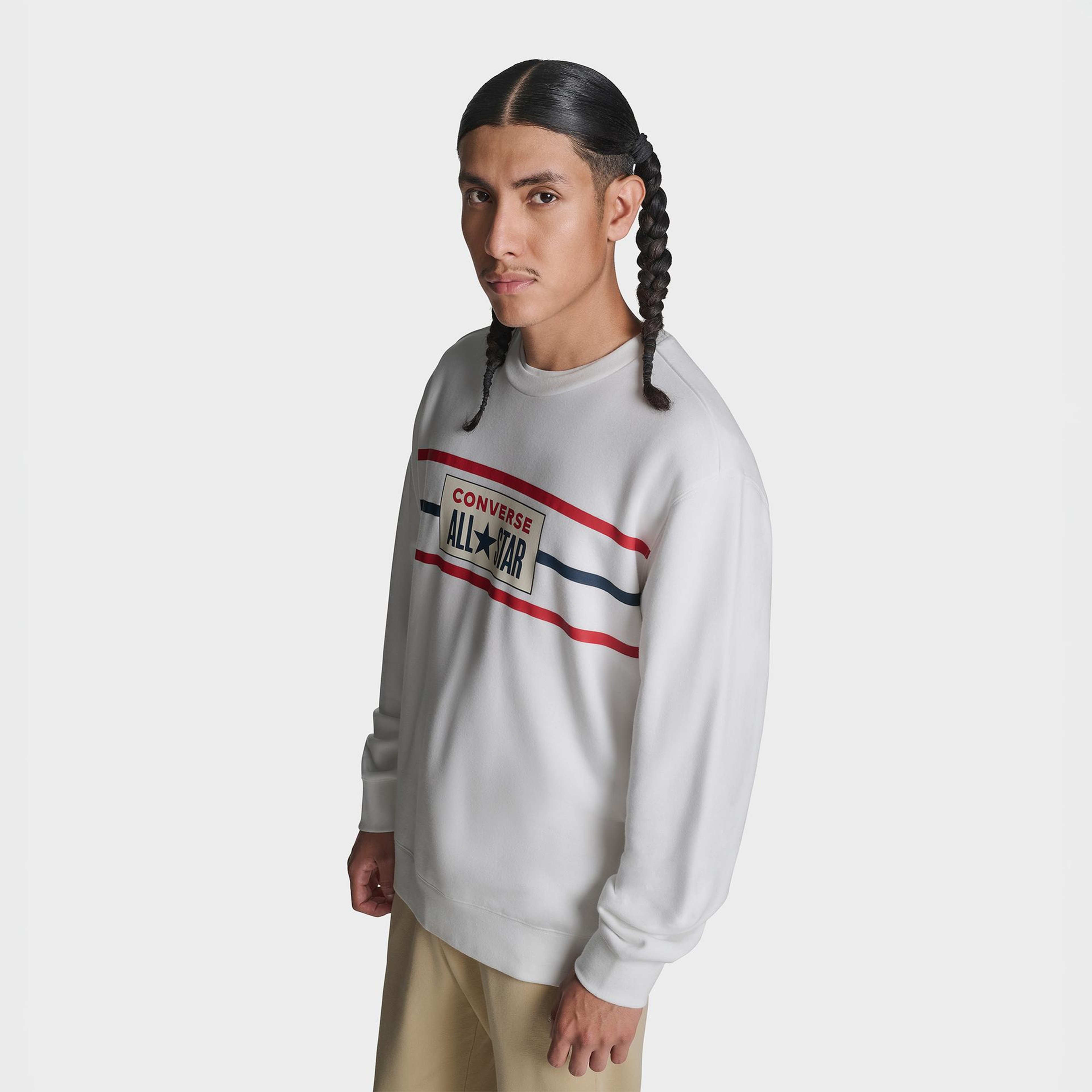 Converse Erkek Beyaz Sweatshirt
