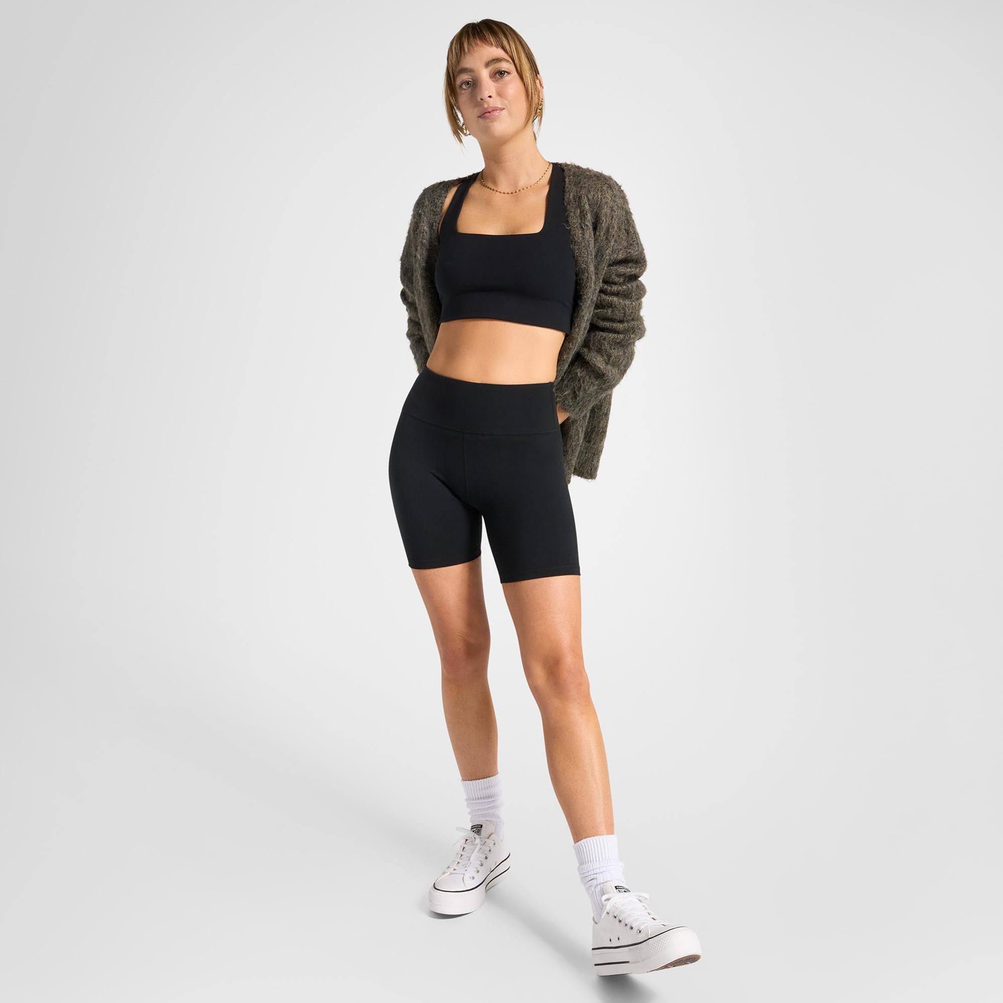 Converse Star Chevron Kadın Siyah Kısa Tayt