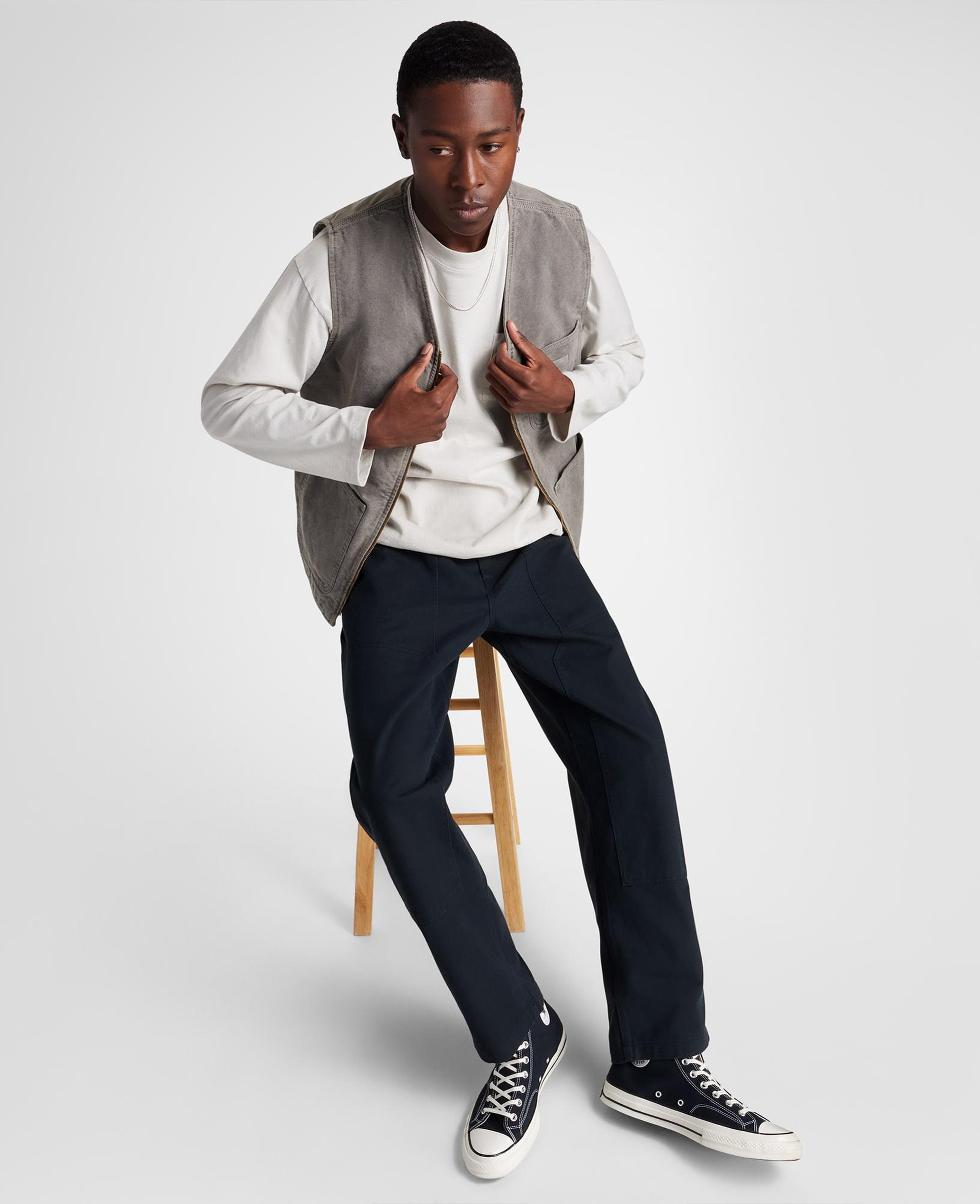 Converse Double Knee Harbor Erkek Siyah Pantolon