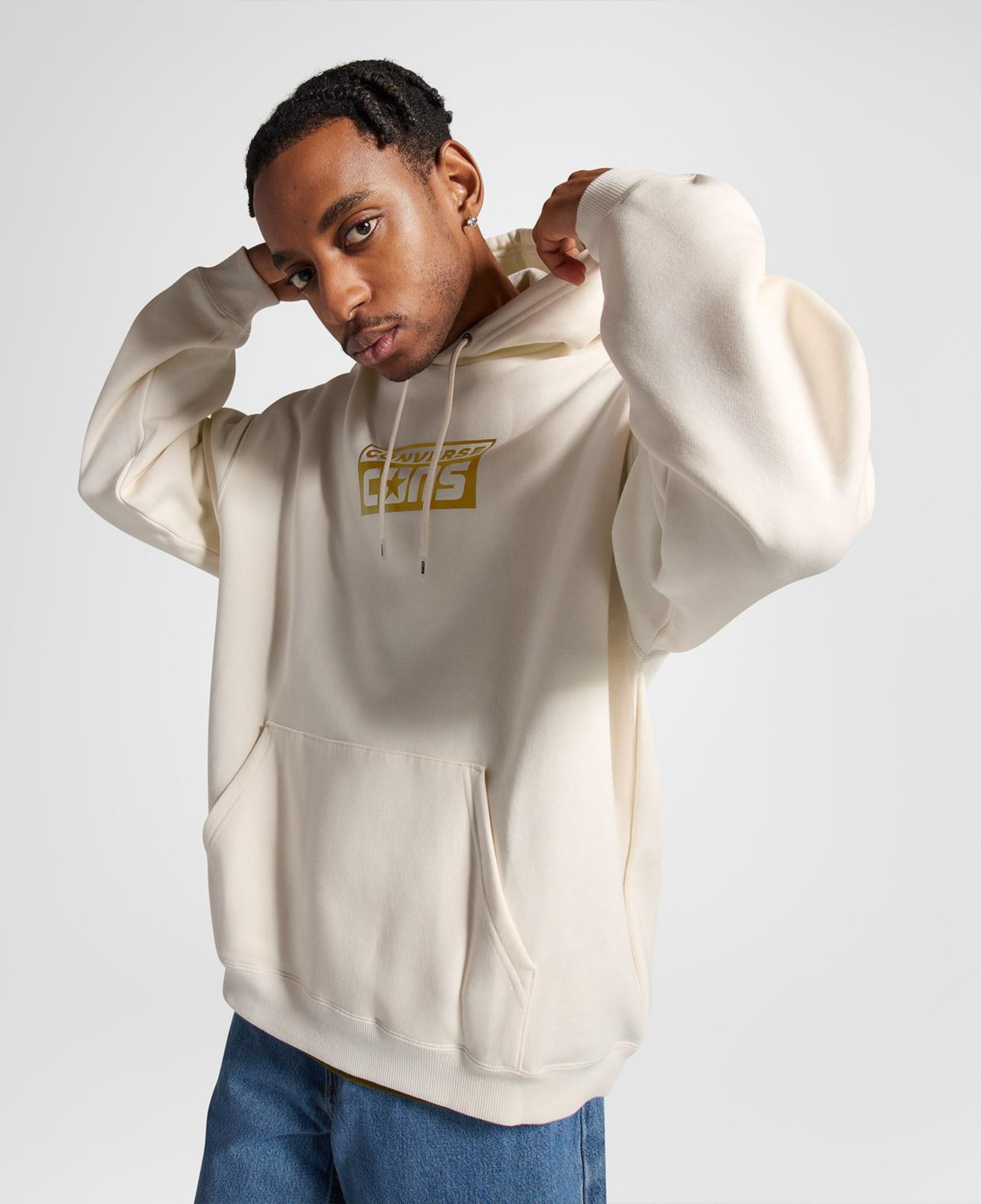 Converse Cons Erkek Krem Hoodie