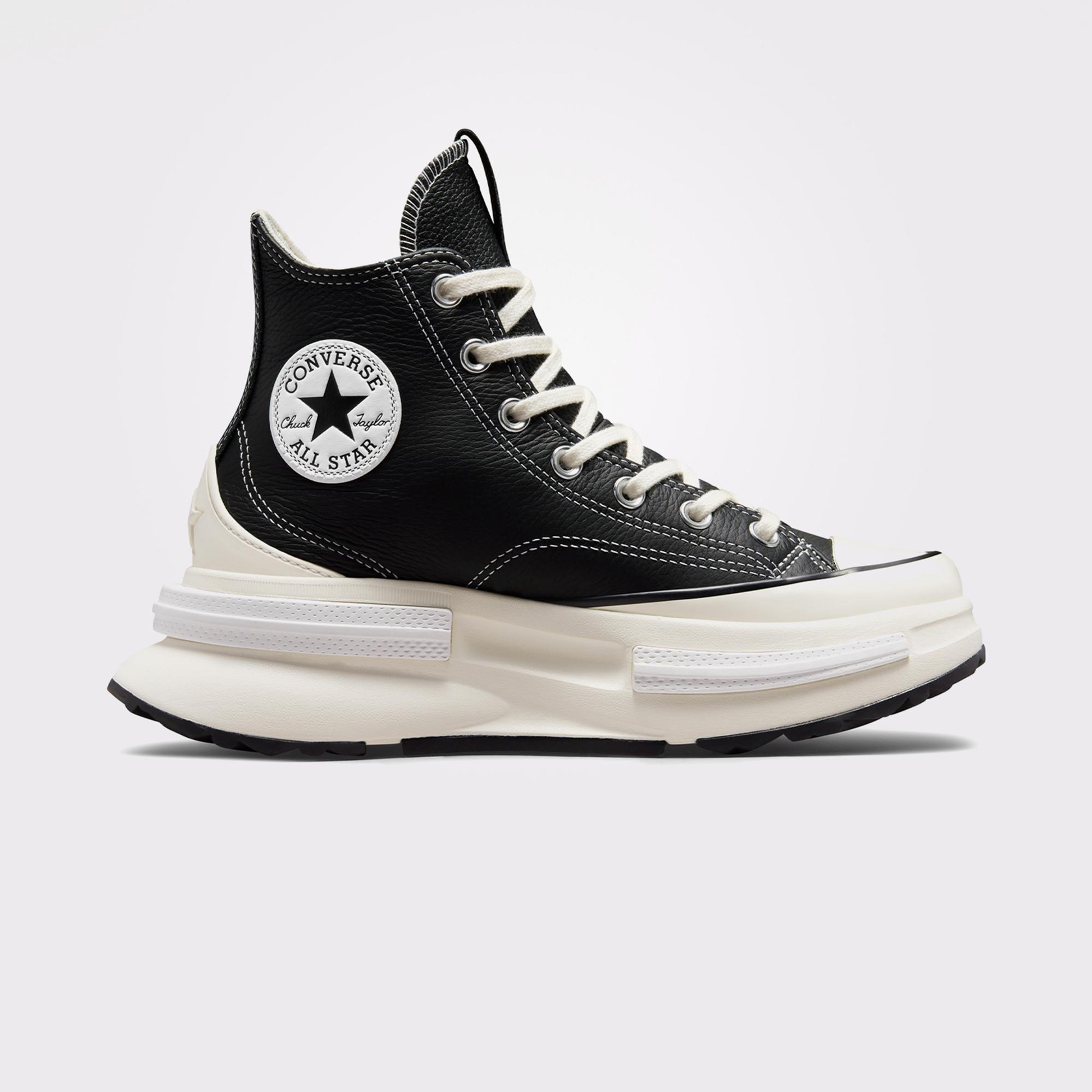 Converse Run Star Legacy Cx Foundational Unisex Siyah Deri Platform Sneaker