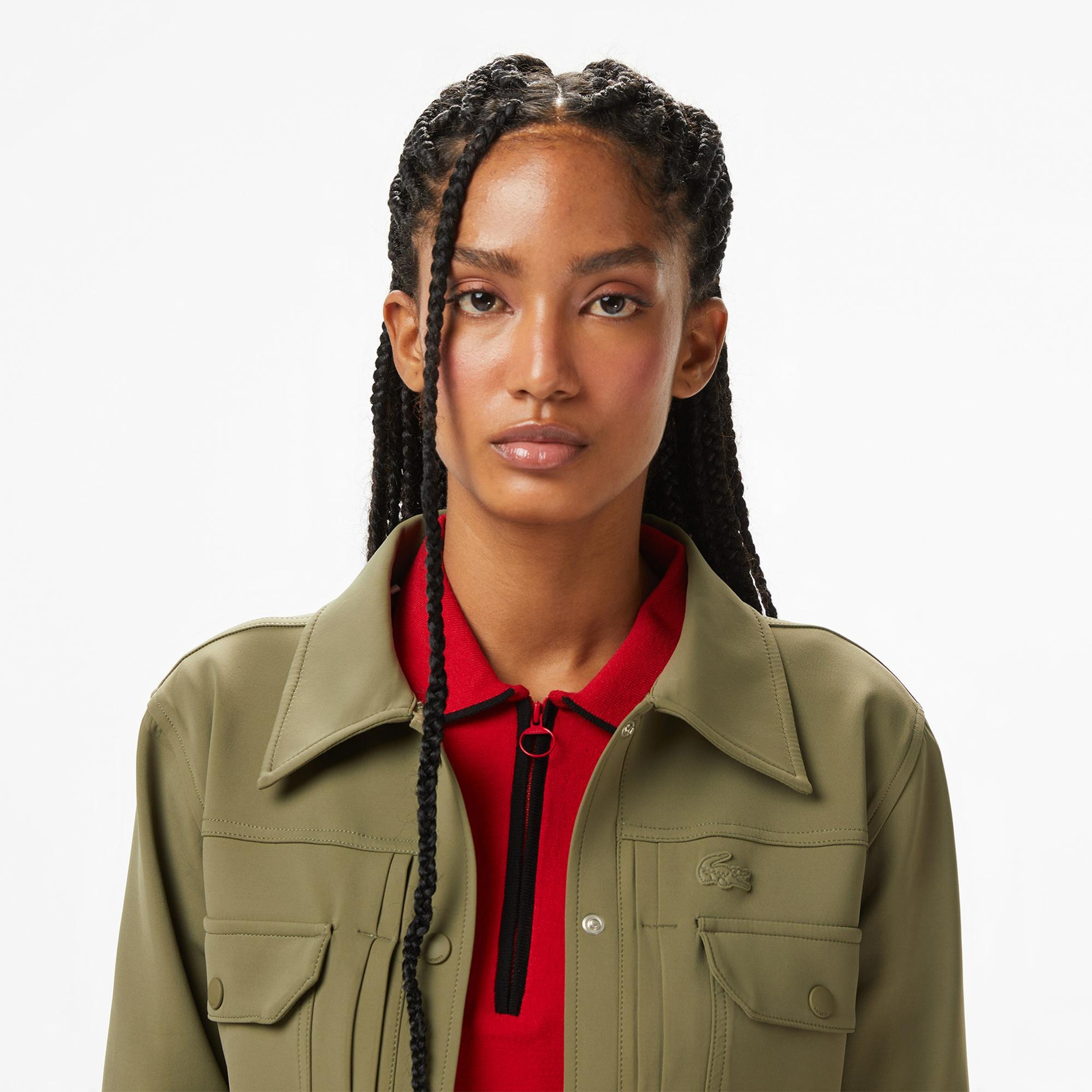 Lacoste Kadın Haki Dış Gömlek