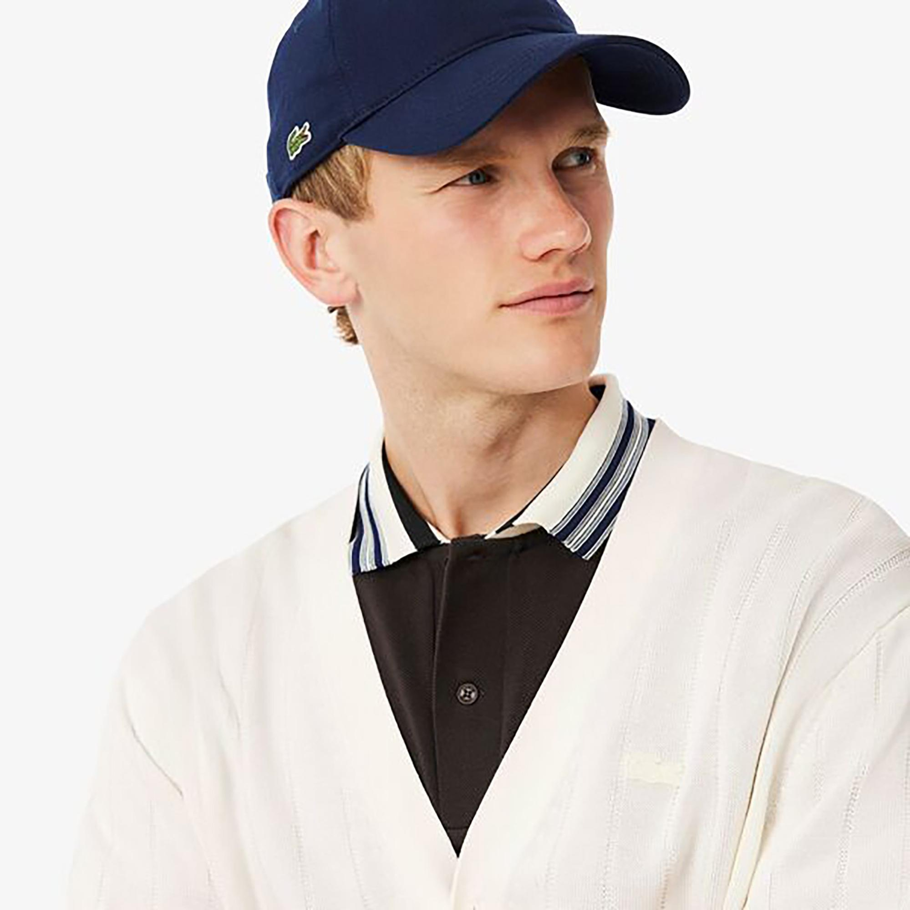 Lacoste Erkek Classic Fit V Yaka Beyaz Hırka