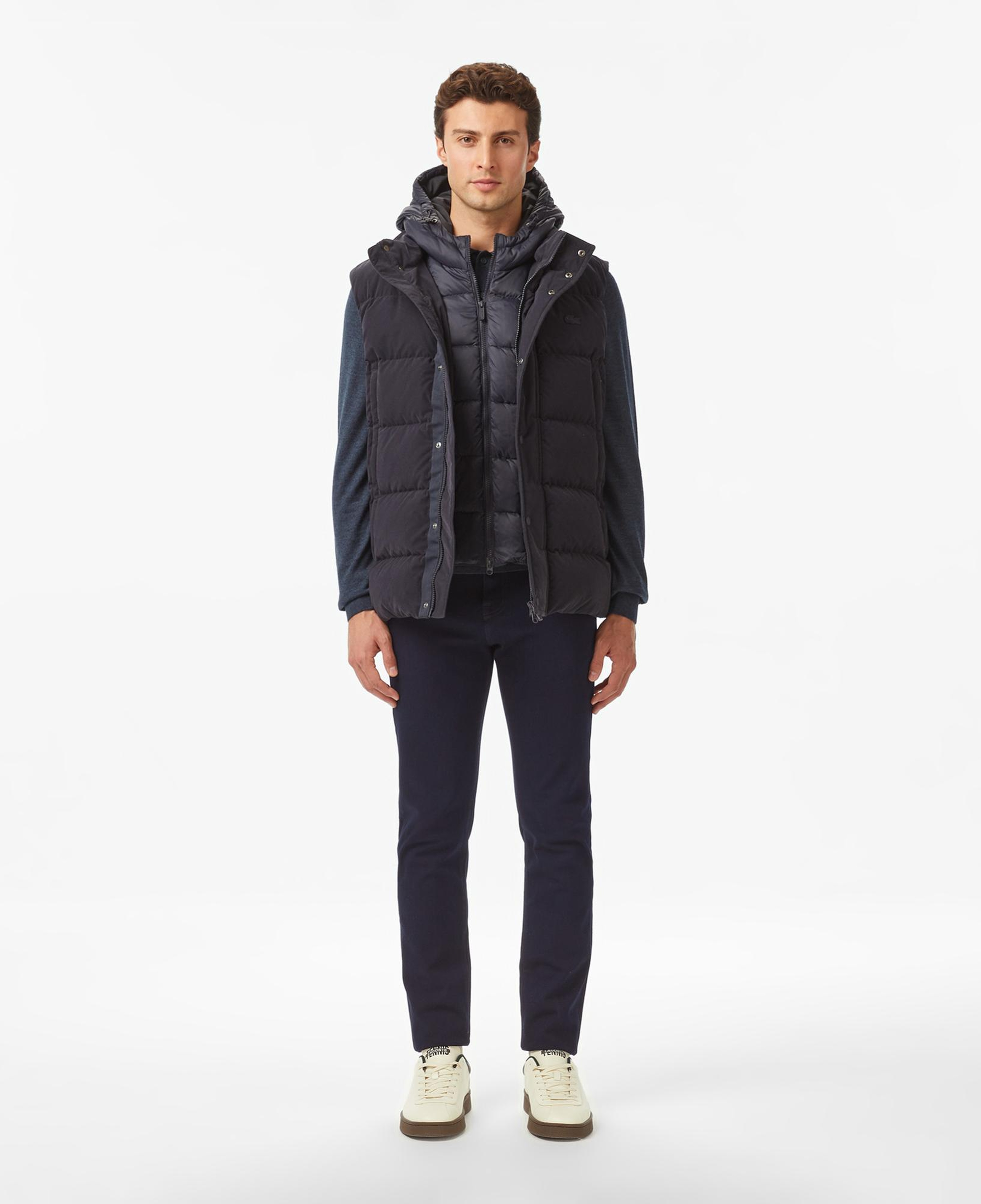 Lacoste Erkek Kapüşonlu Lacivert Yelek