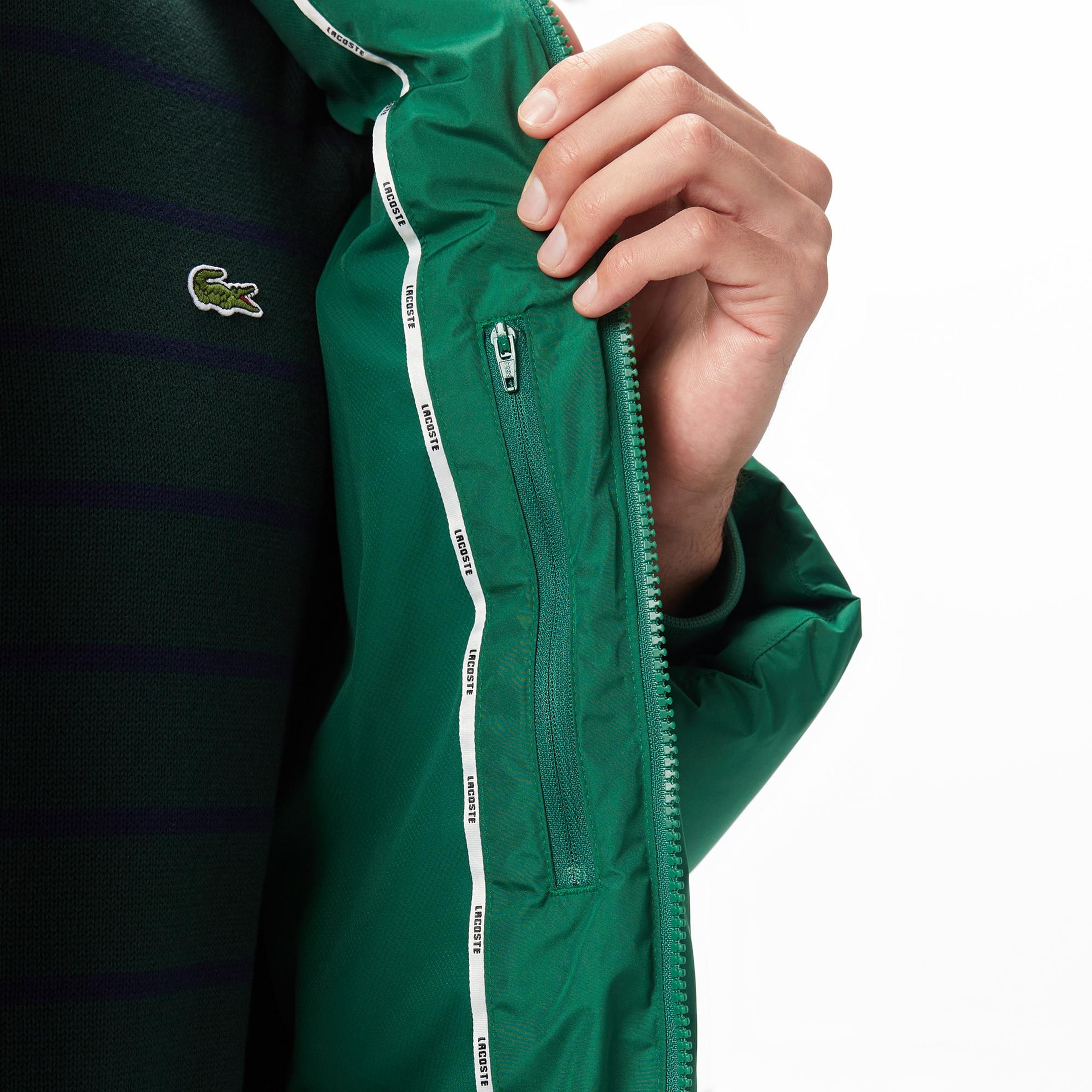 Lacoste Erkek Kapüşonlu Yeşil Mont