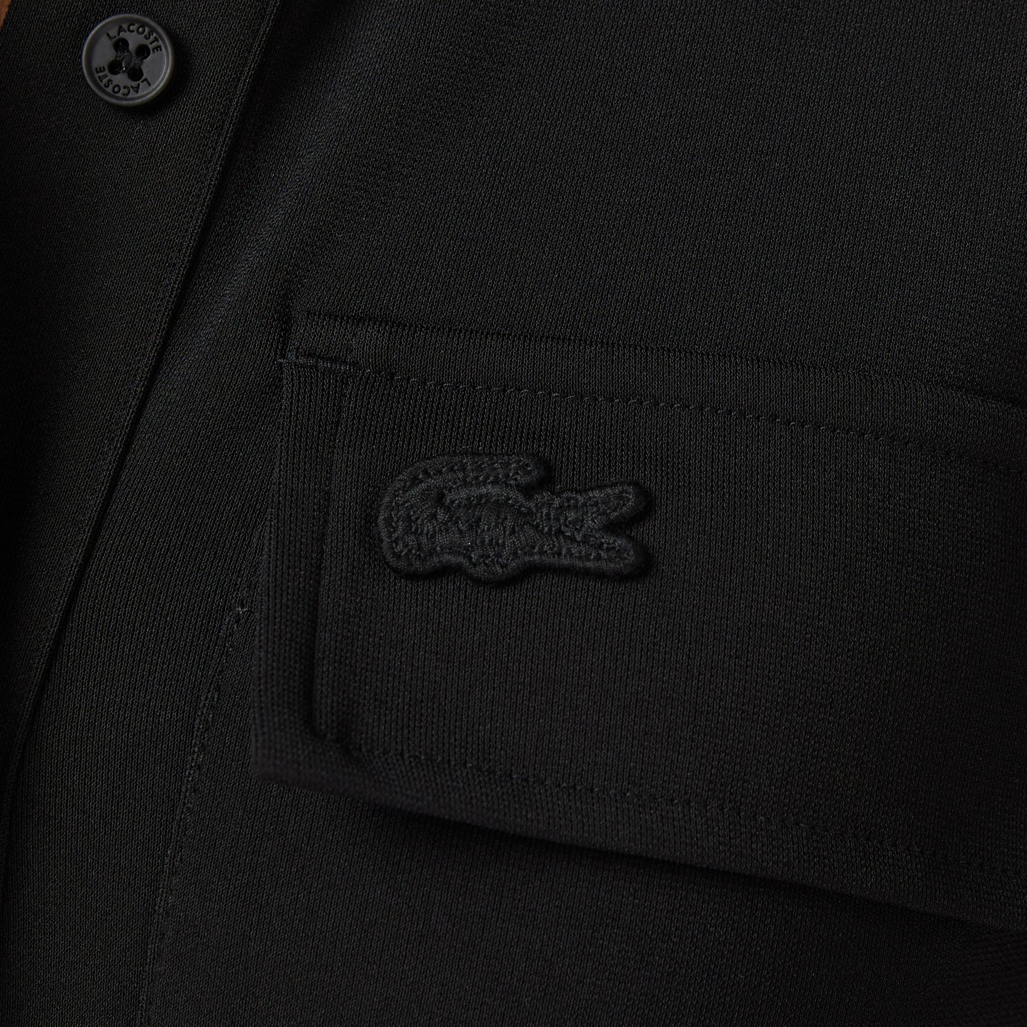 Lacoste Kadın Slim Fit Uzun Kollu Siyah Elbise