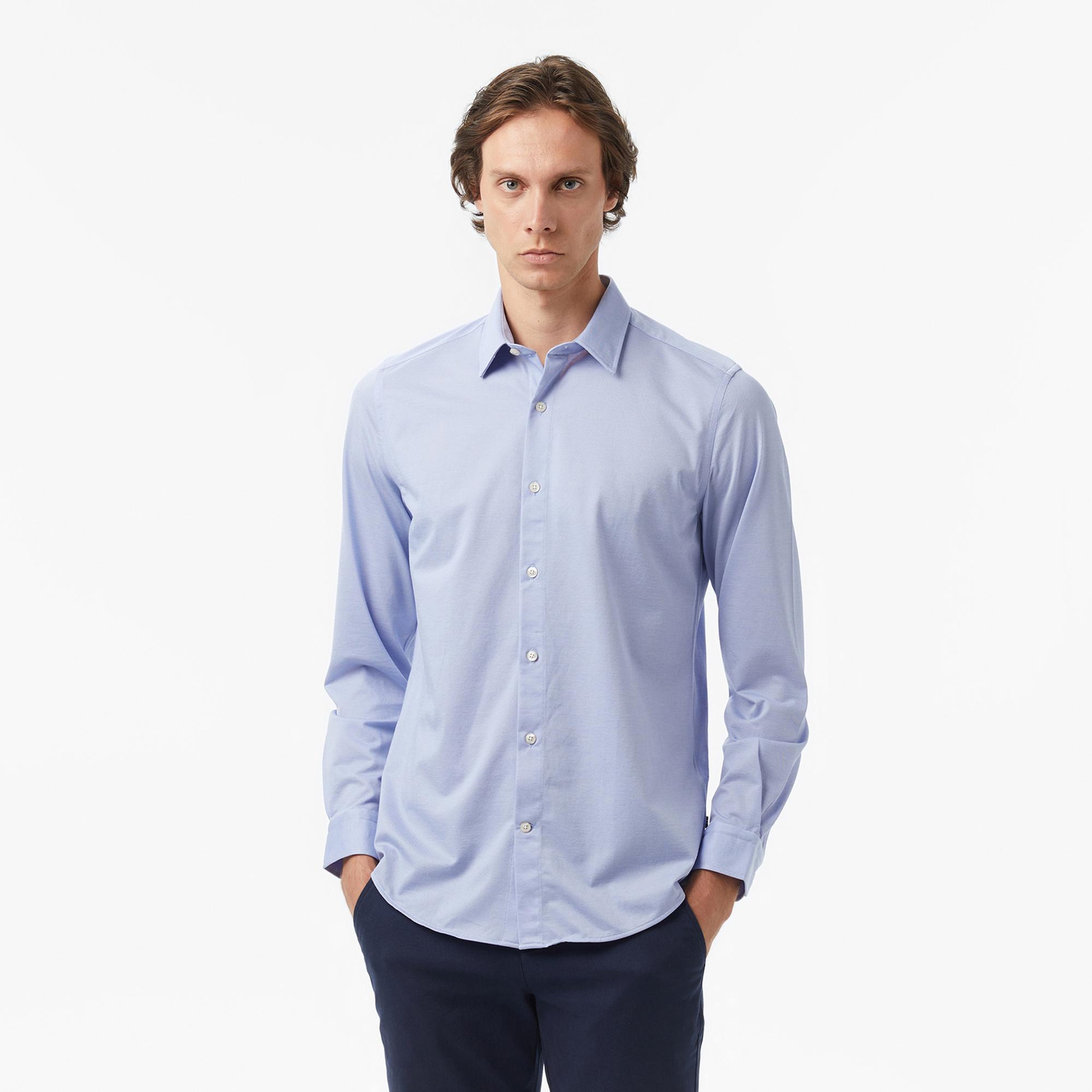 Nautica Erkek Mavi Slim Fit Gömlek