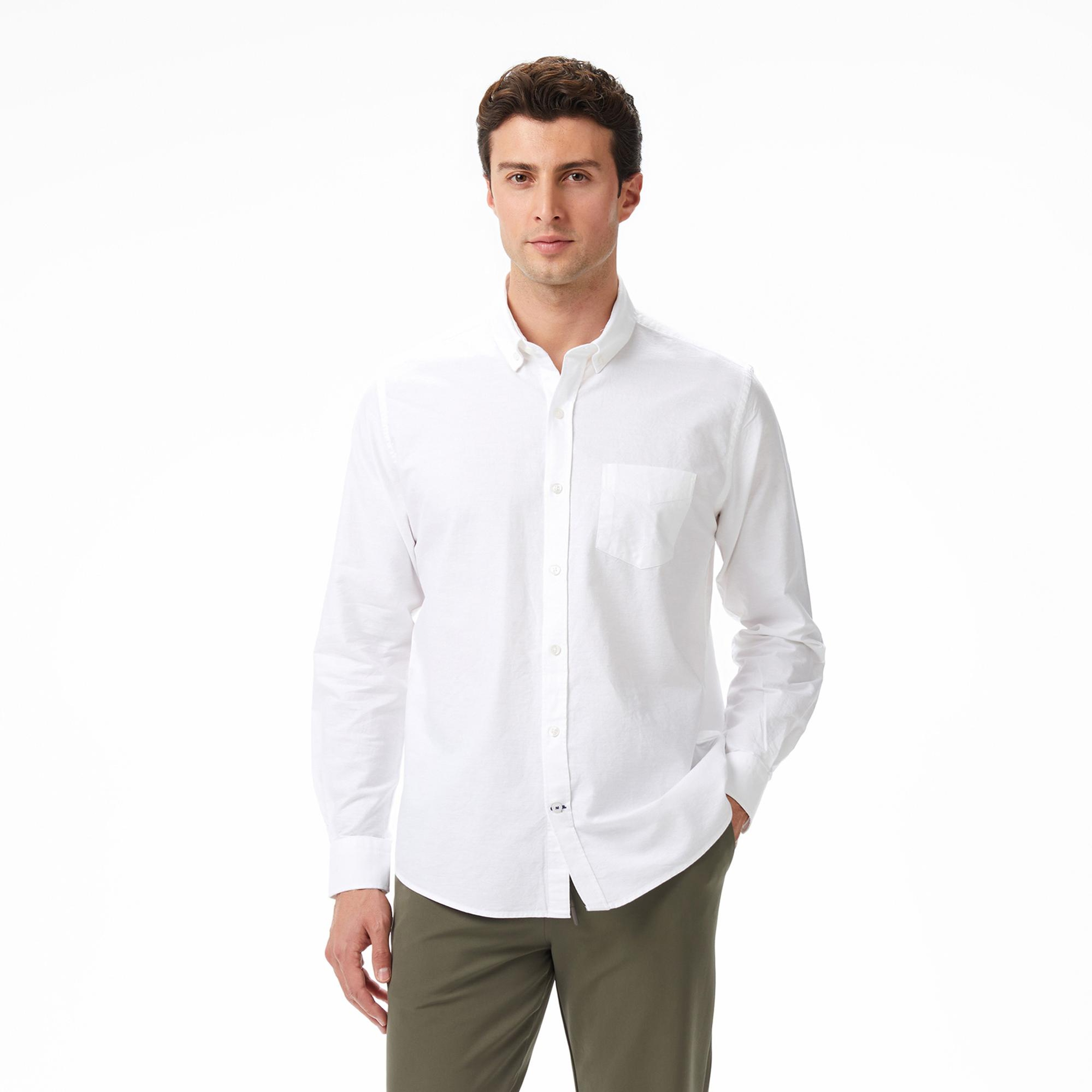 Nautica Erkek Beyaz Classic Fit Gömlek