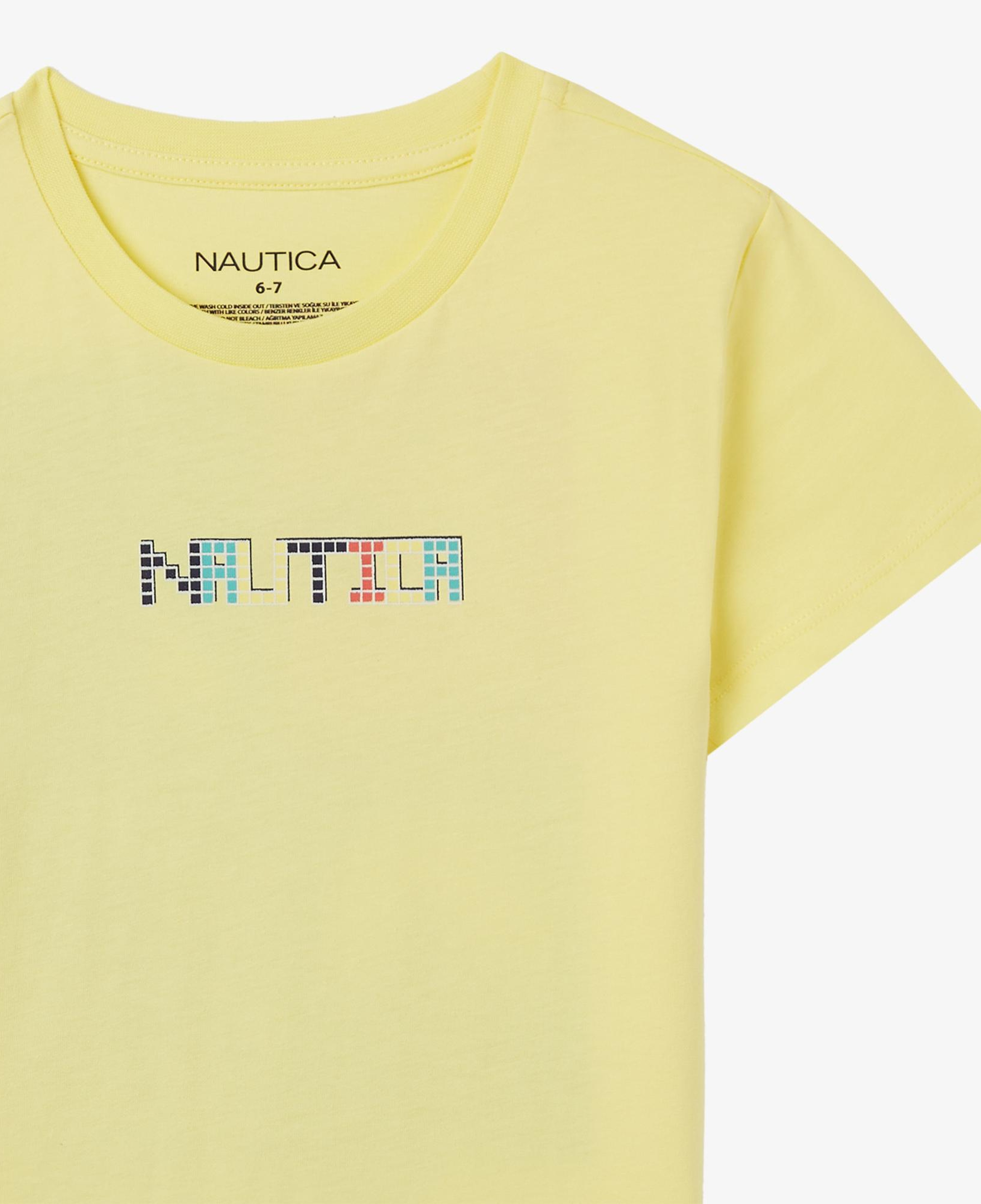 Nautica Erkek Çocuk Sarı Regular Fit Baskılı T-Shirt