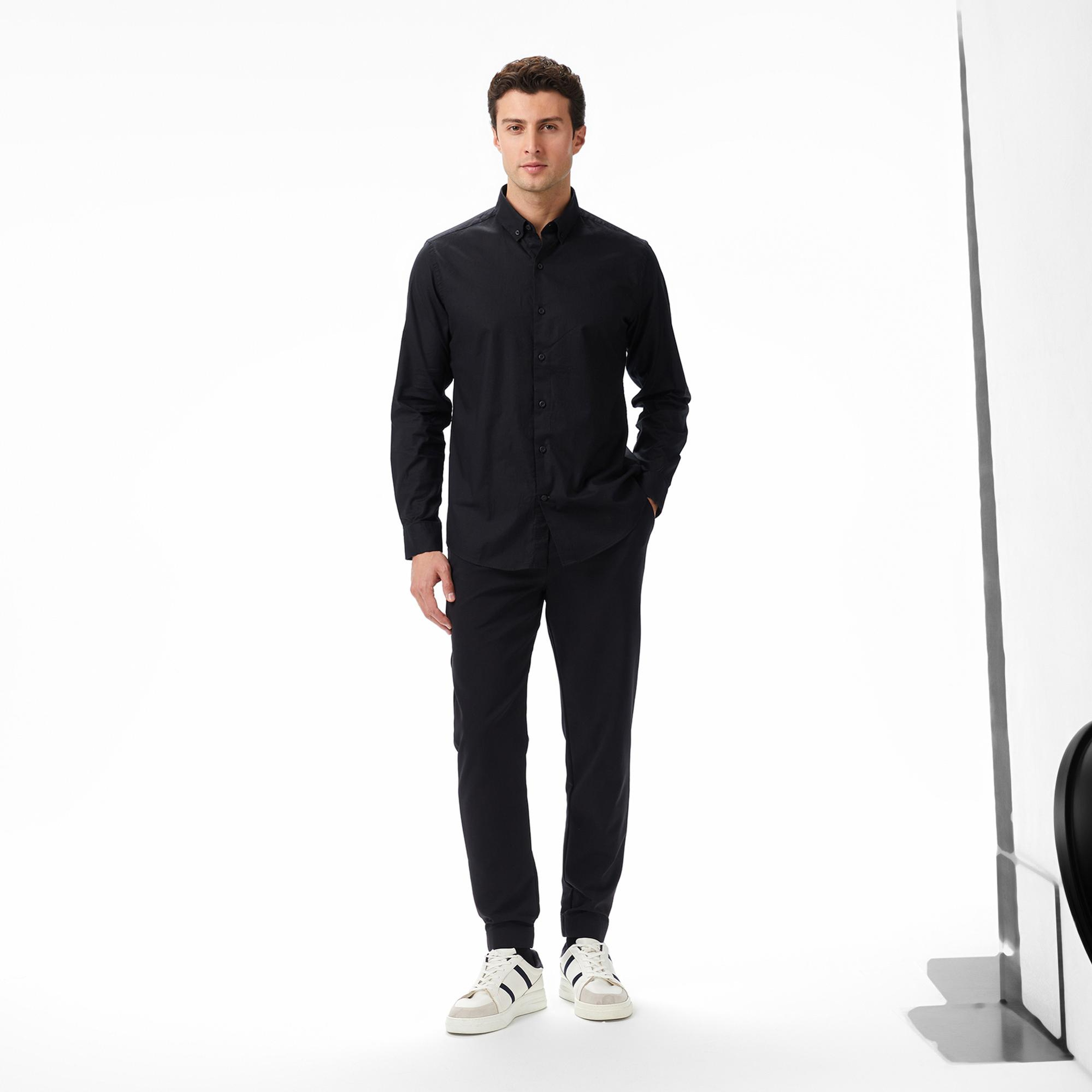 Nautica Erkek Siyah Slim Fit Gömlek