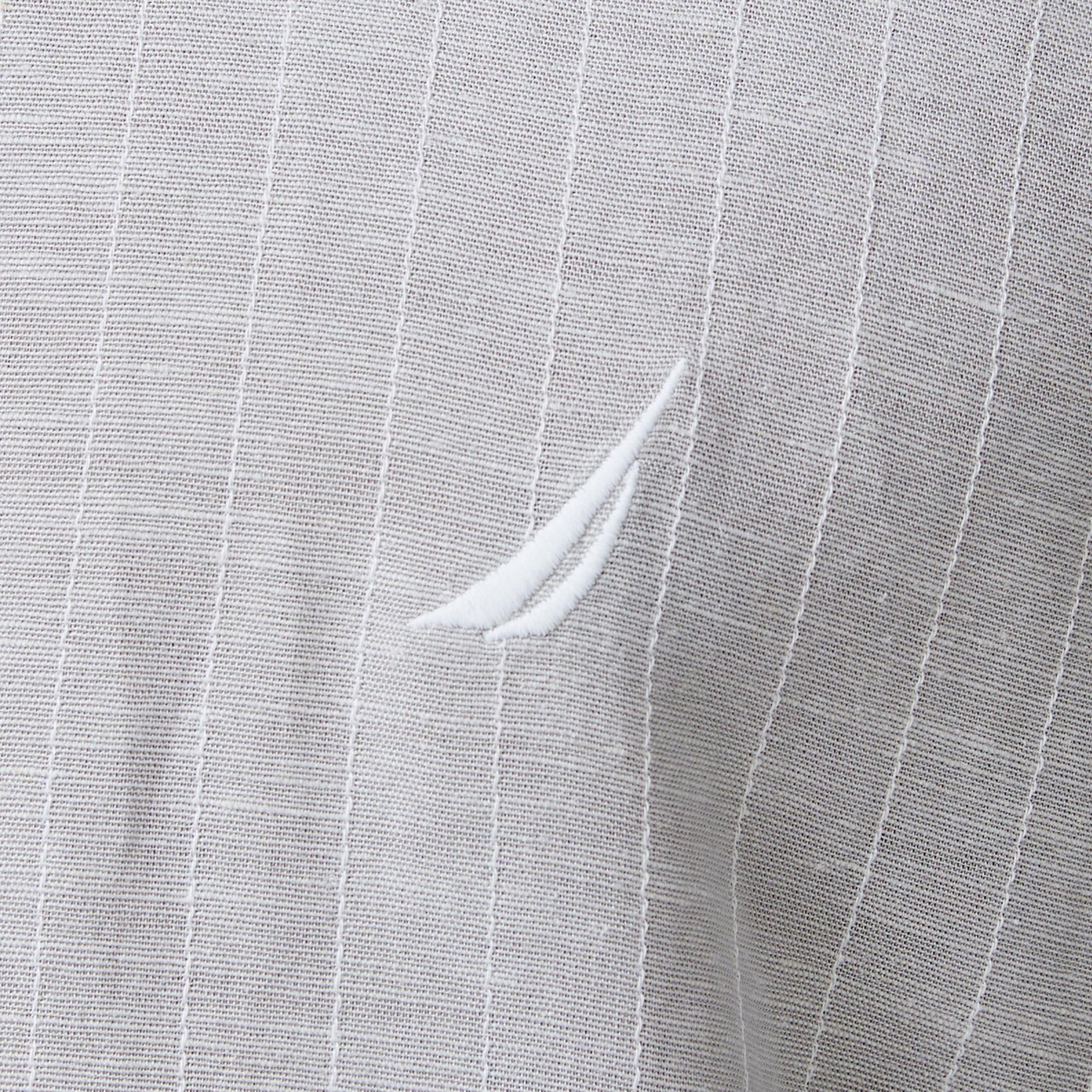 Nautica Erkek Gri Classic Fit Çizgili Gömlek