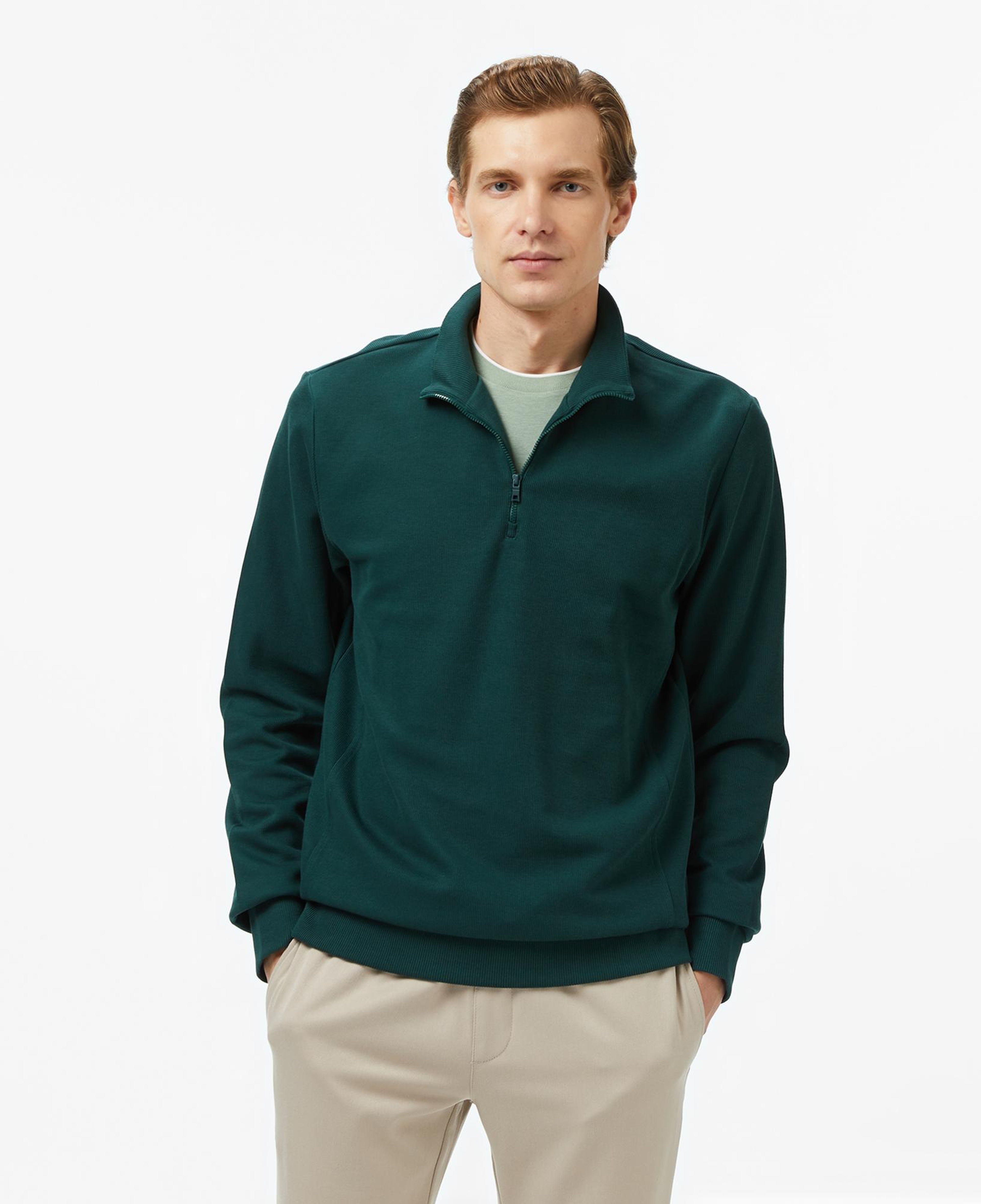 Nautica Erkek Yeşil Classic Fit Sweatshirt
