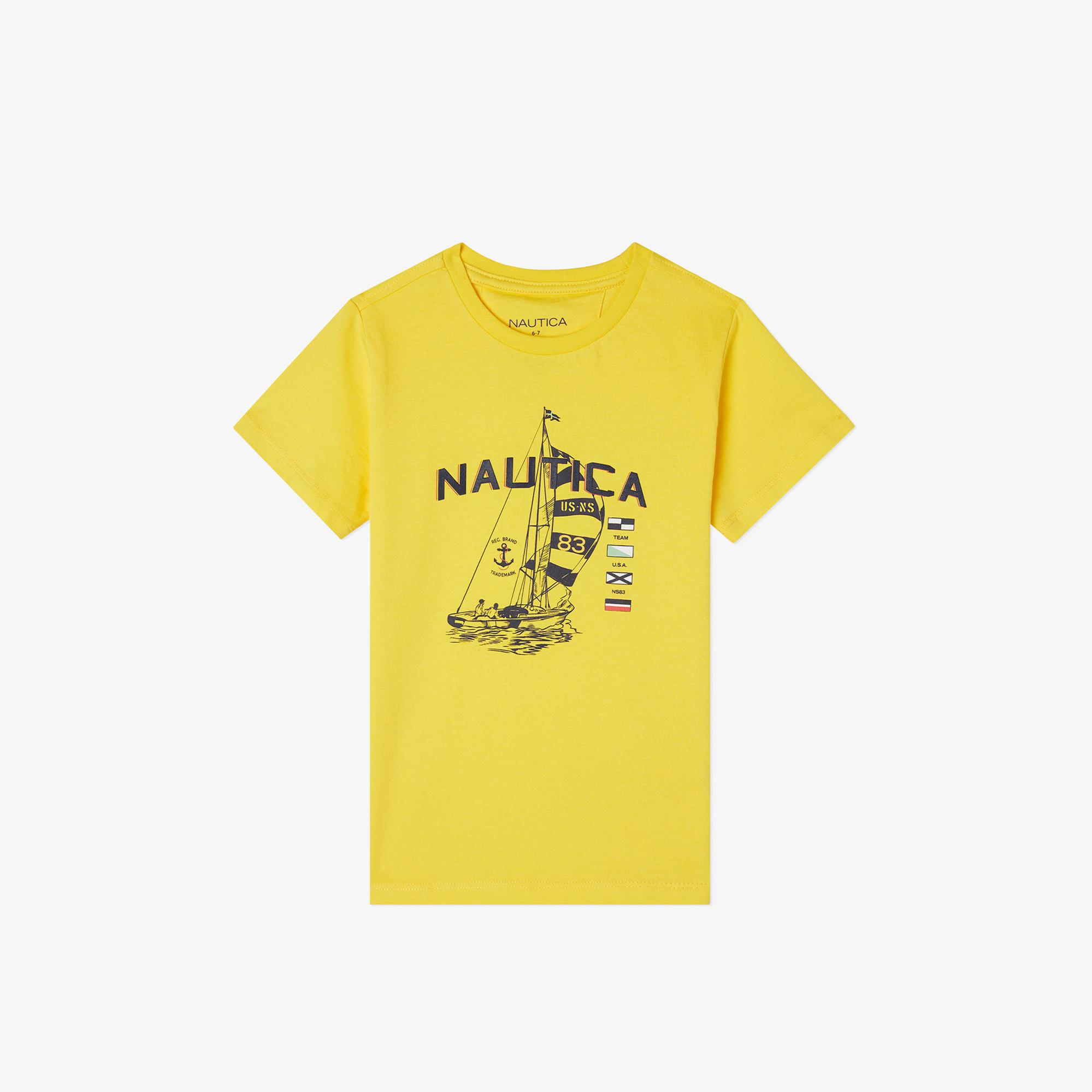 Nautica Erkek Çocuk Sarı Standart Fit T-Shirt