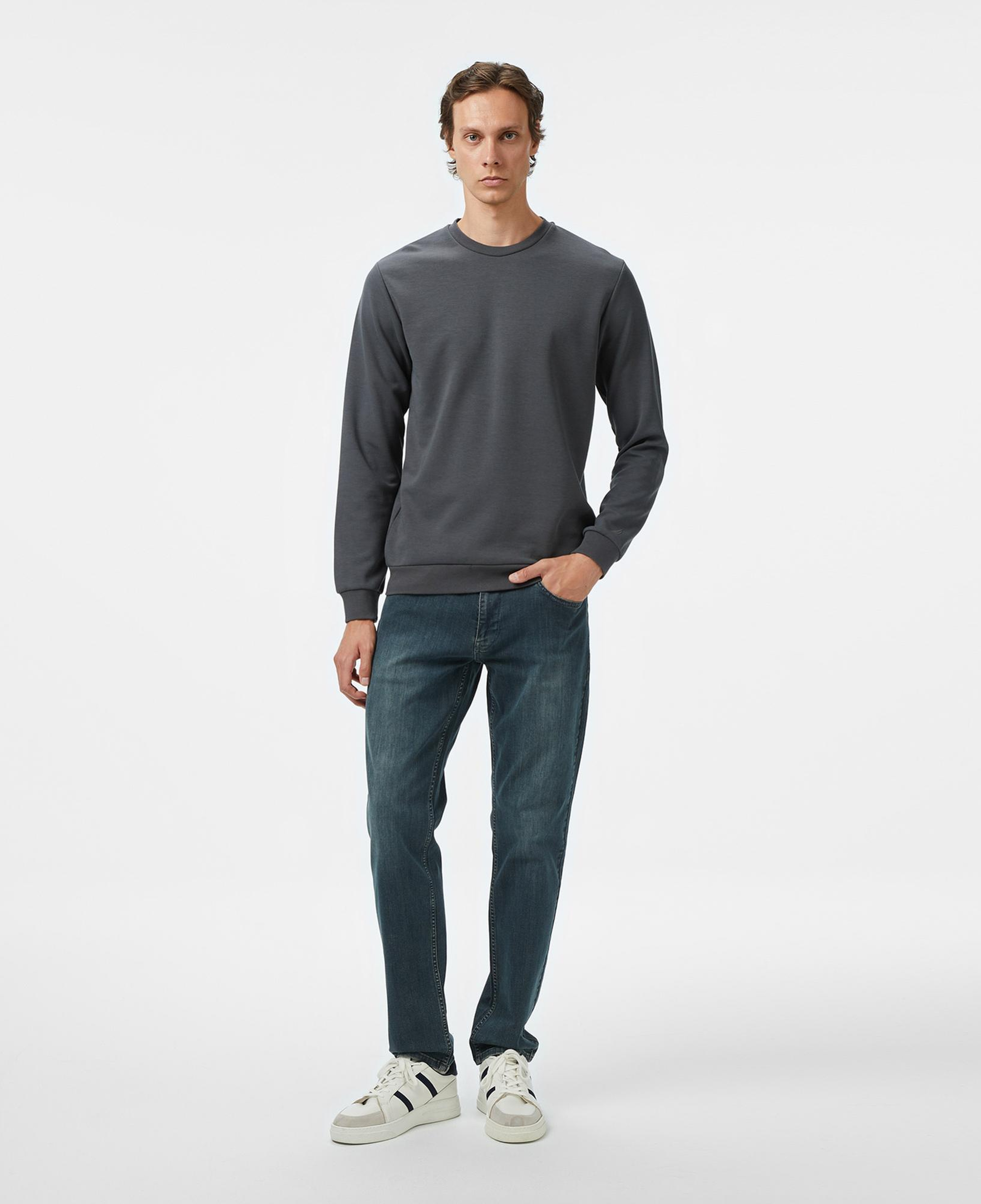Nautica Erkek Gri Classic Fit Sweatshirt