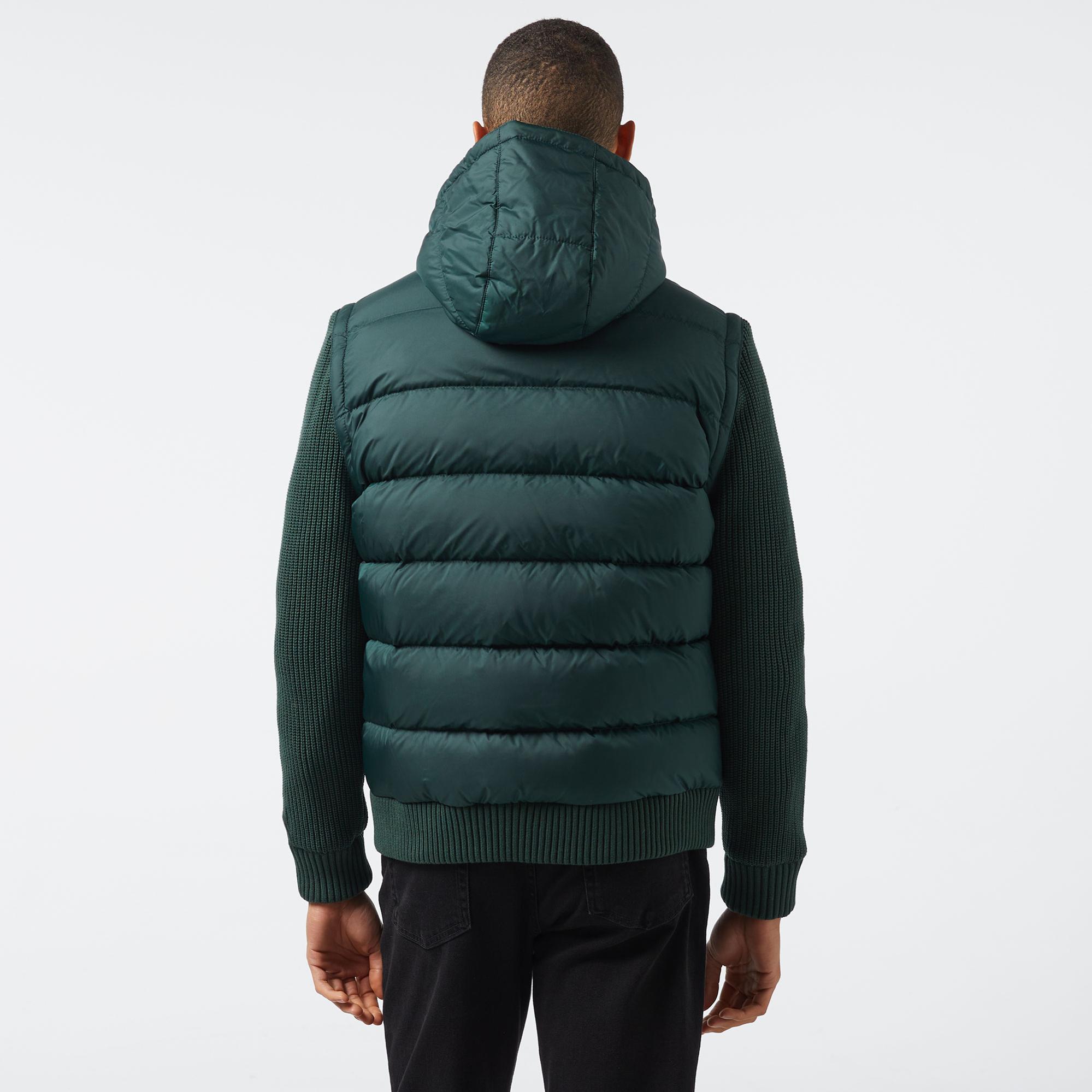 Lacoste Erkek Kapüşonlu Yeşil Mont