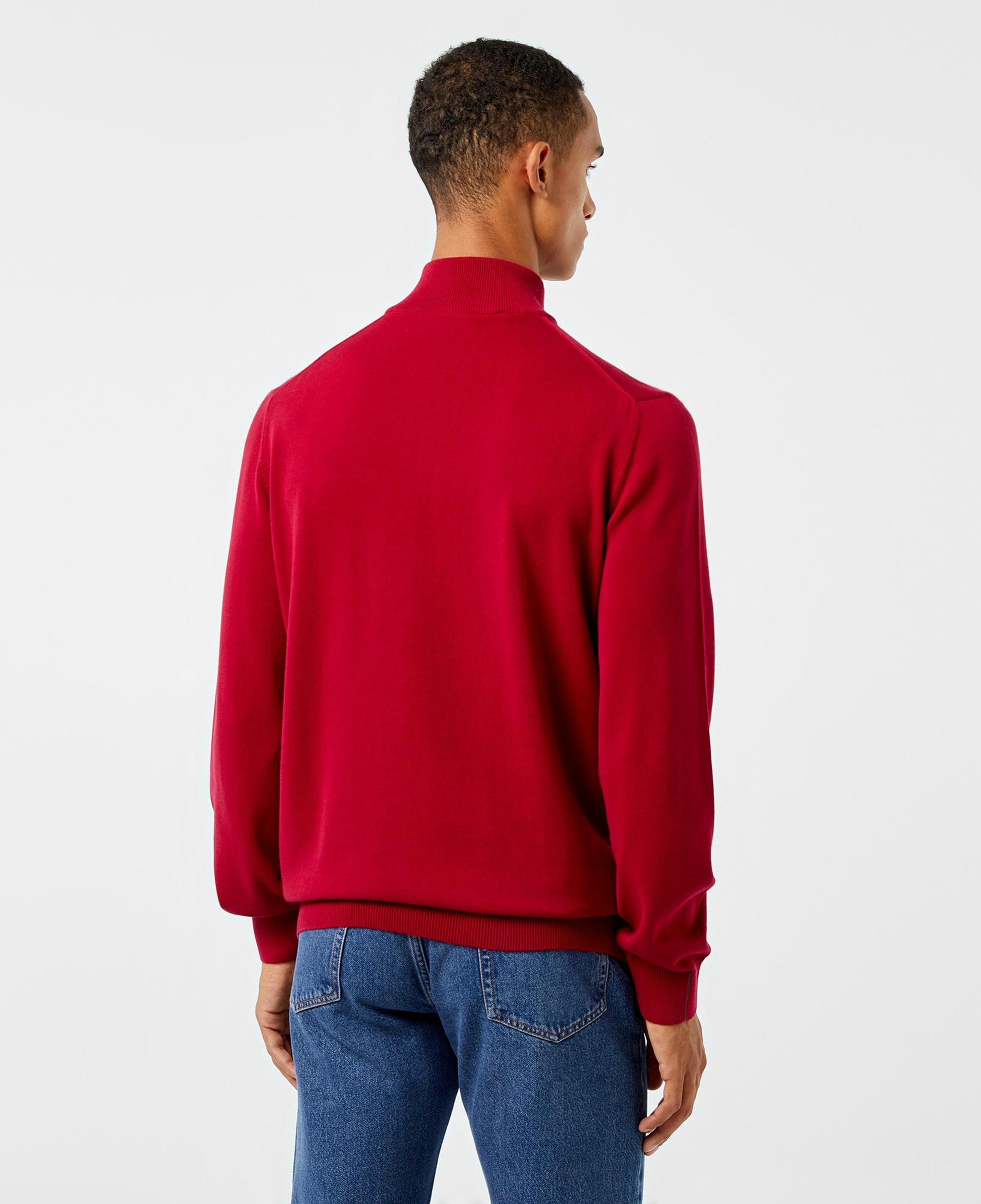 Lacoste Erkek Regular Fit Yarım Fermuarlı Kırmızı Kazak