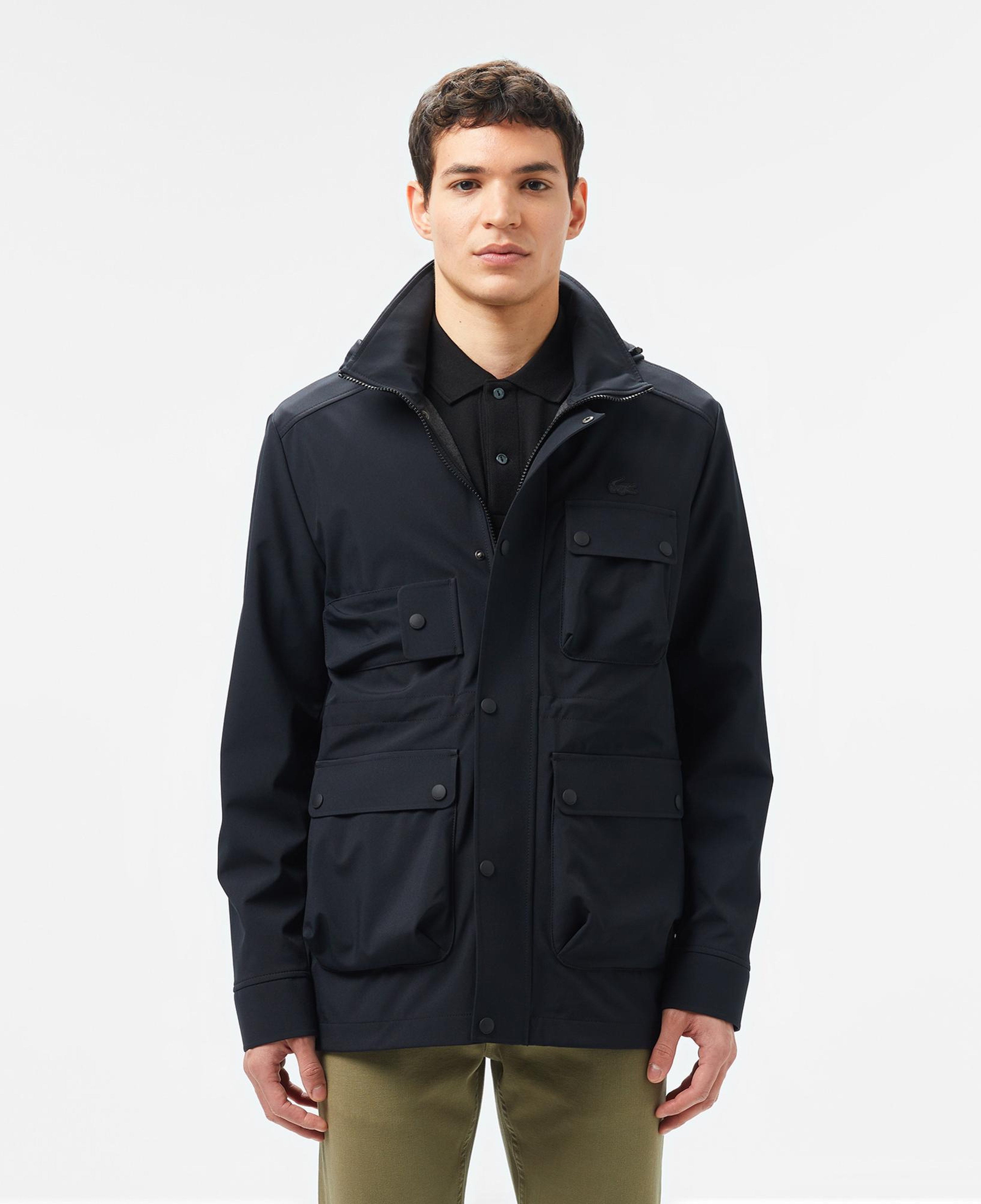 Lacoste Erkek Kapüşonlu Siyah Mont