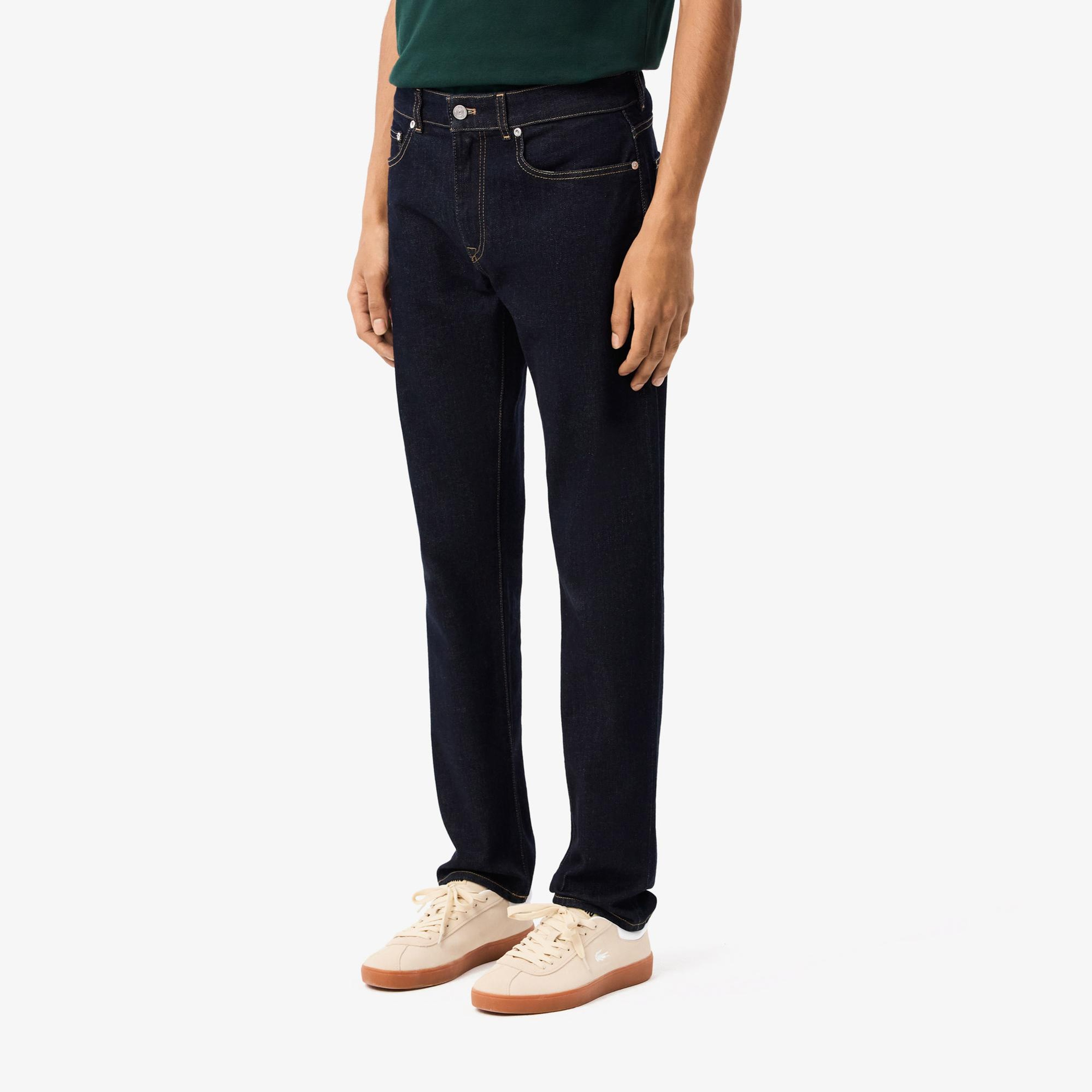 Lacoste Erkek Slim Fit Koyu Mavi Jean Pantolon