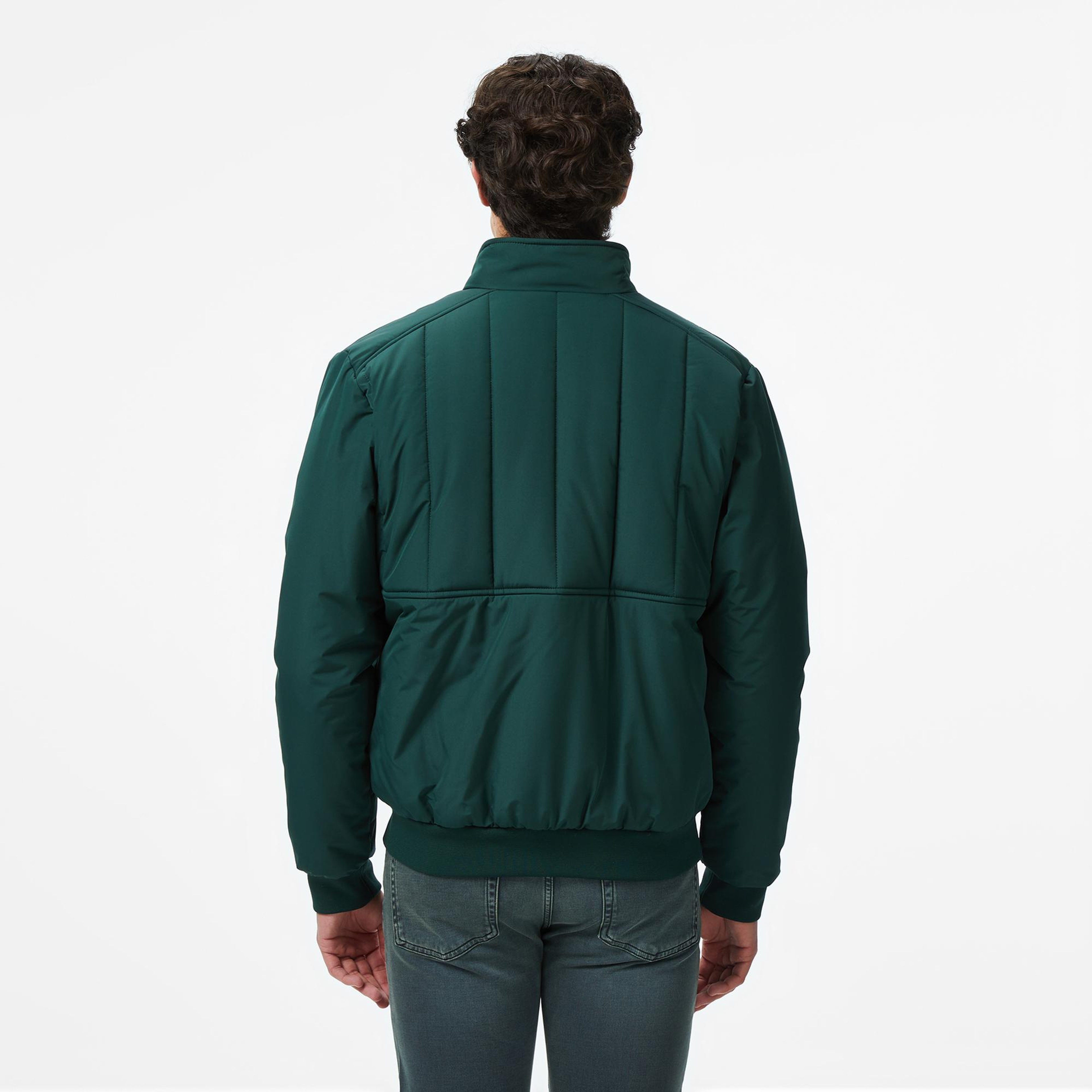 Lacoste Erkek Dik Yaka Koyu Yeşil Mont