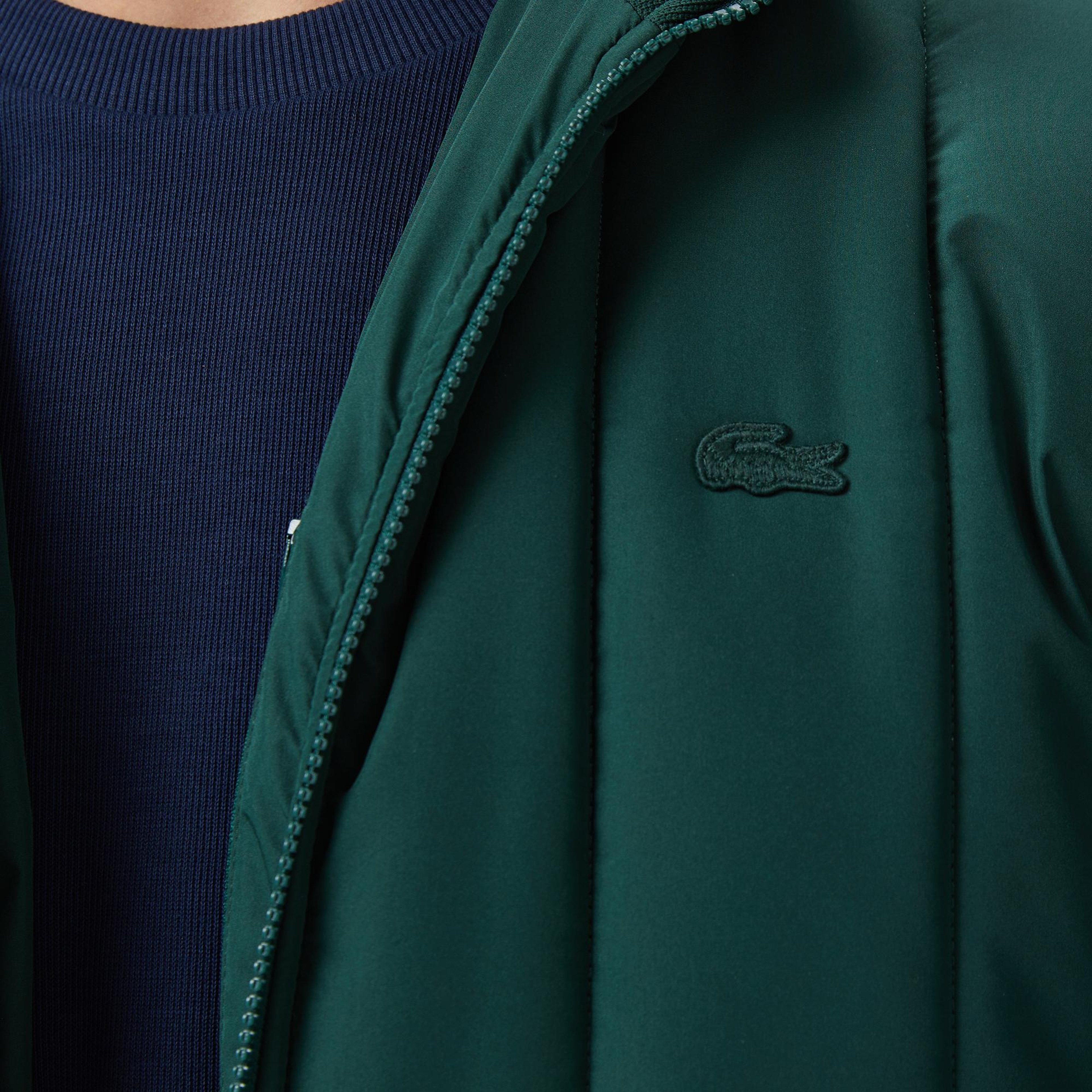 Lacoste Erkek Dik Yaka Koyu Yeşil Mont