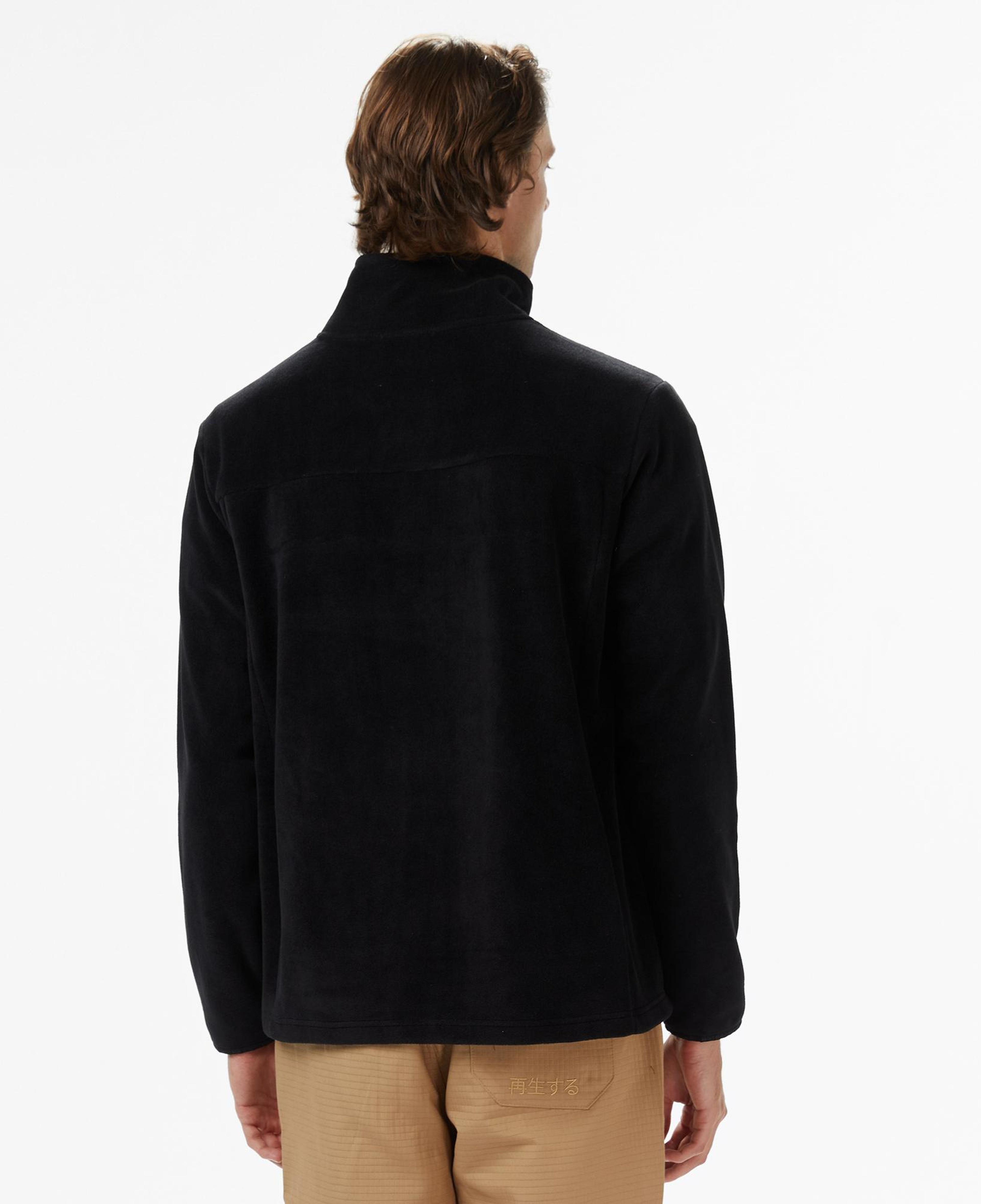 UNITED4 Erkek Siyah Half Zip Sweatshirt