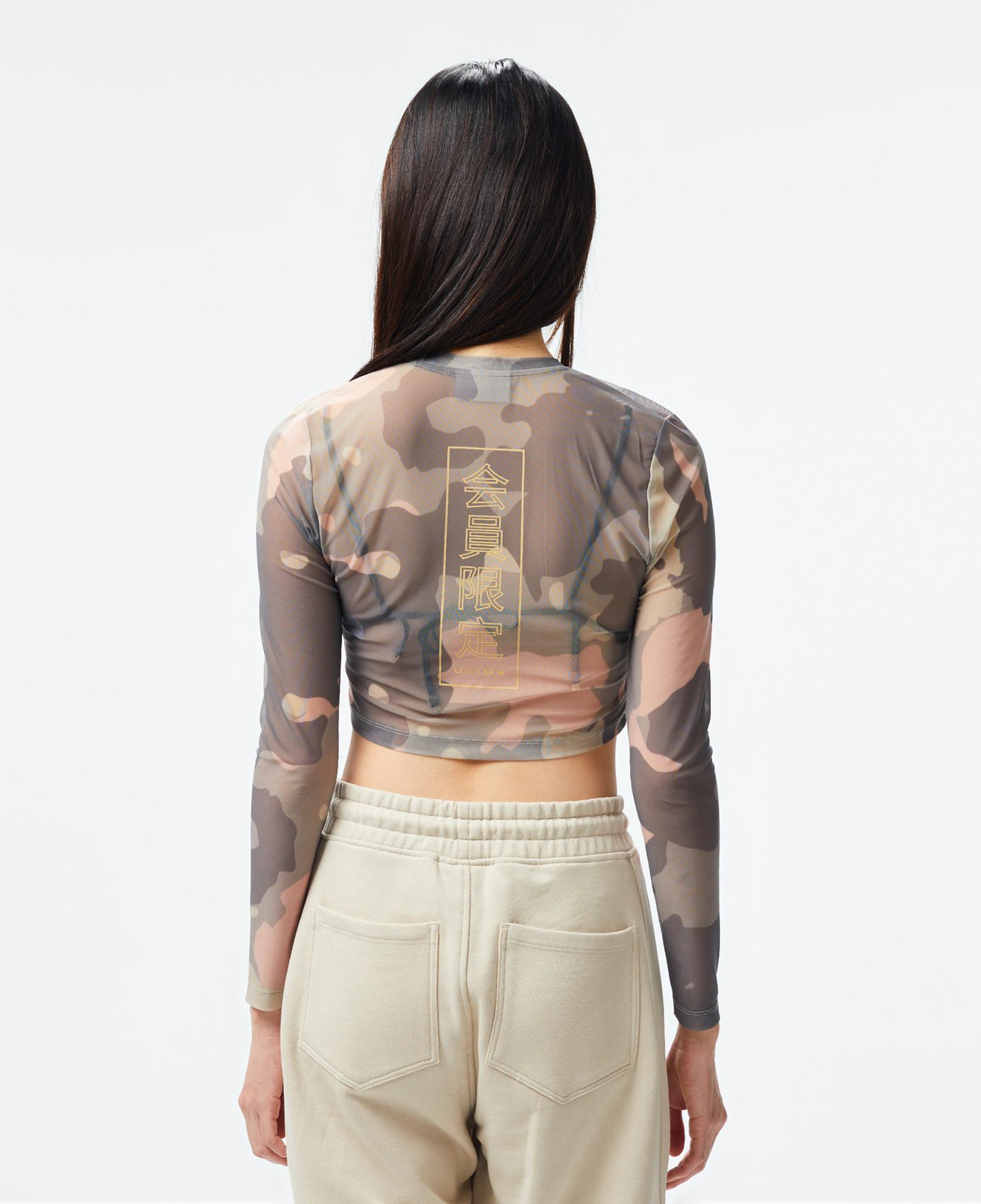 UNITED4 Kadın Renkli Crop T-Shirt