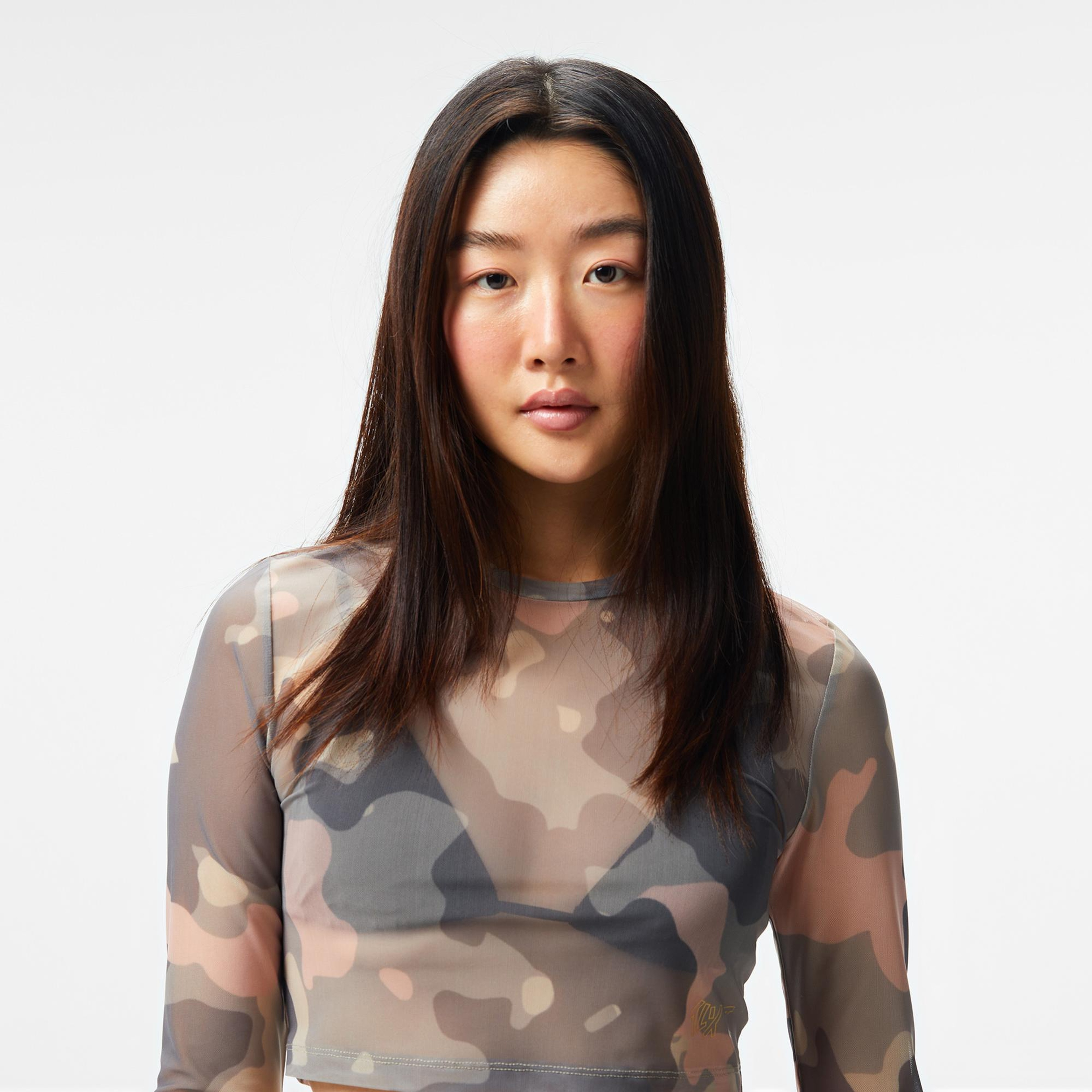 UNITED4 Kadın Renkli Crop T-Shirt