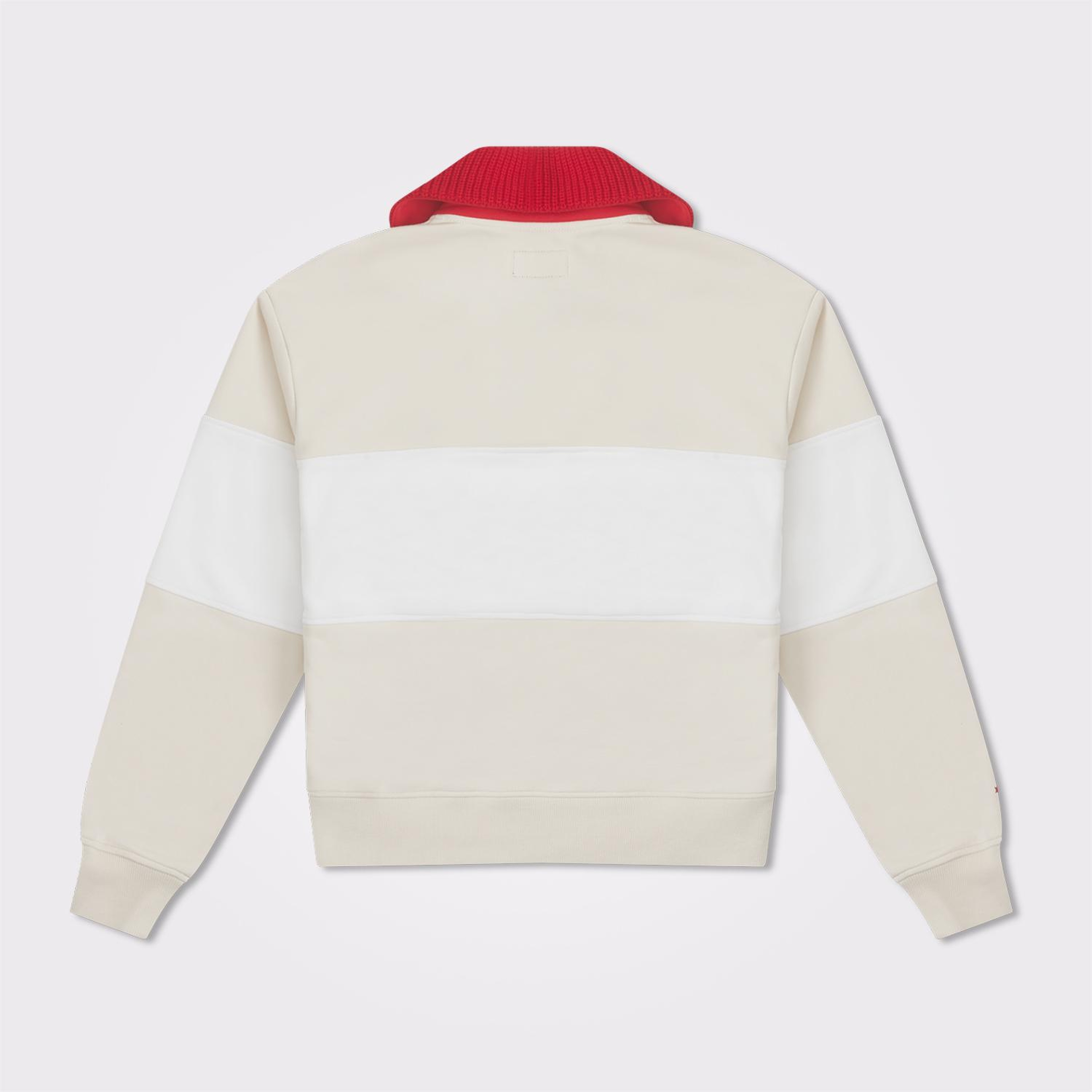Converse Lunar New Year Half-Zip Crew Kadın Beyaz Sweatshirt