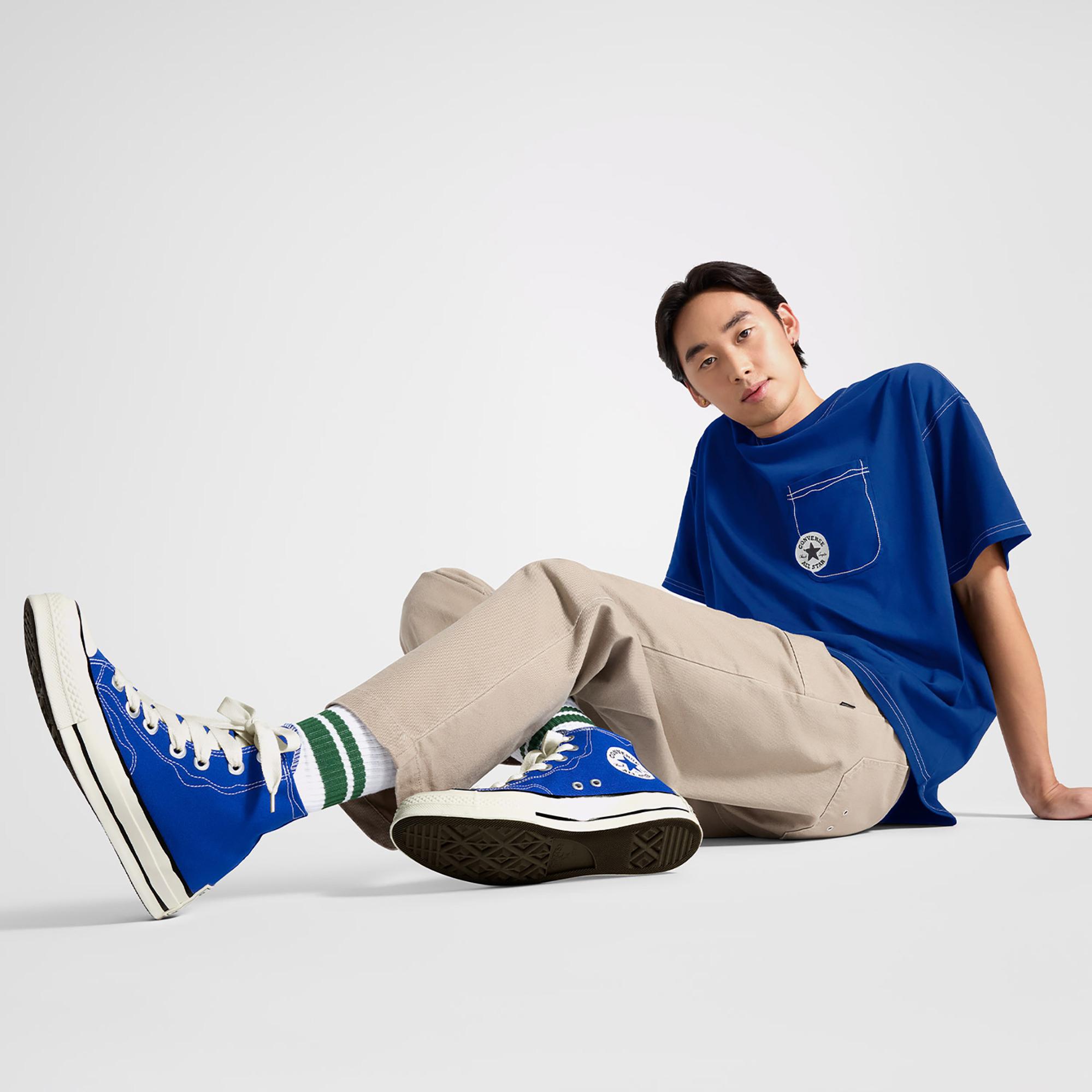 Converse Erkek Mavi T-Shirt