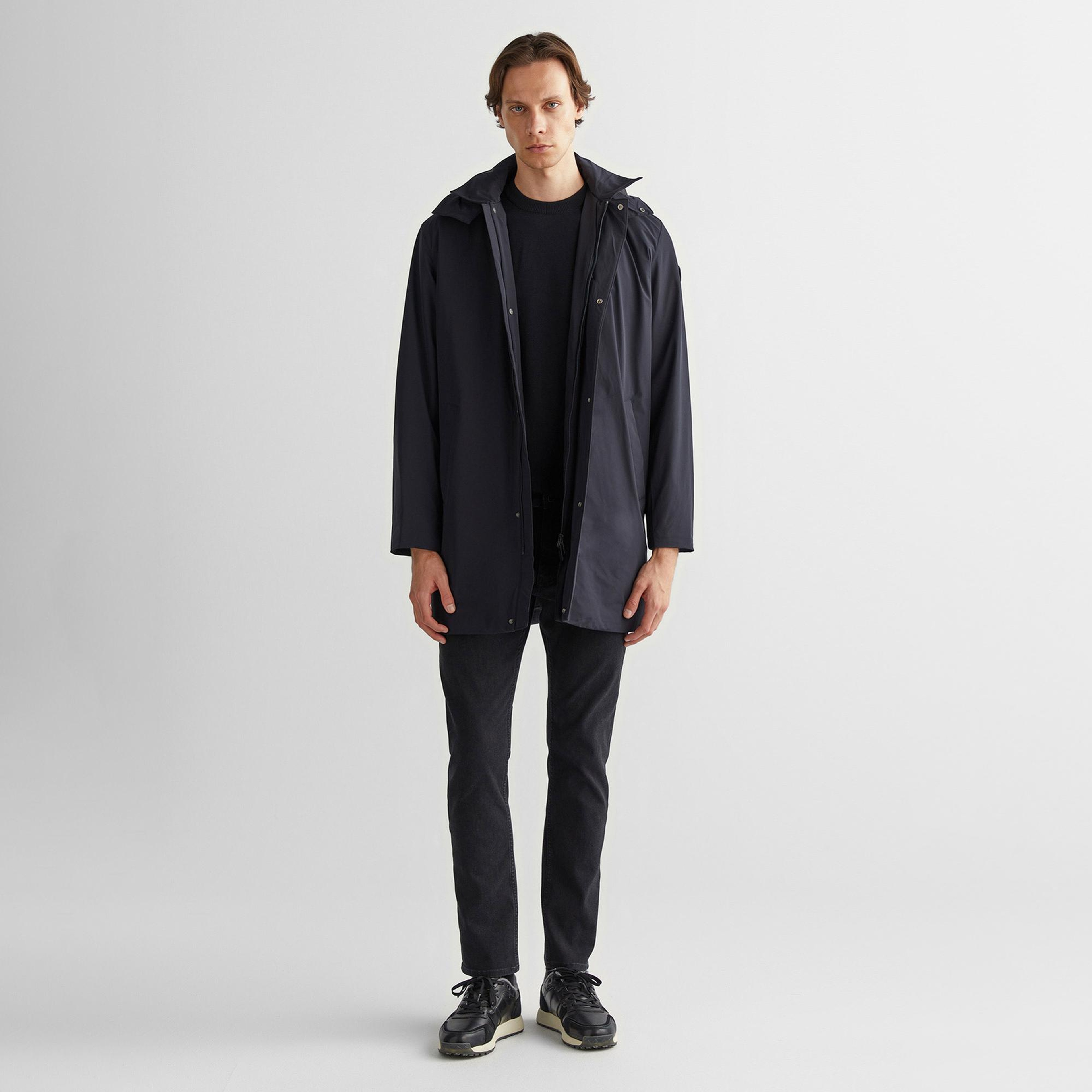 GANT Erkek Siyah Kapüşonlu Mont