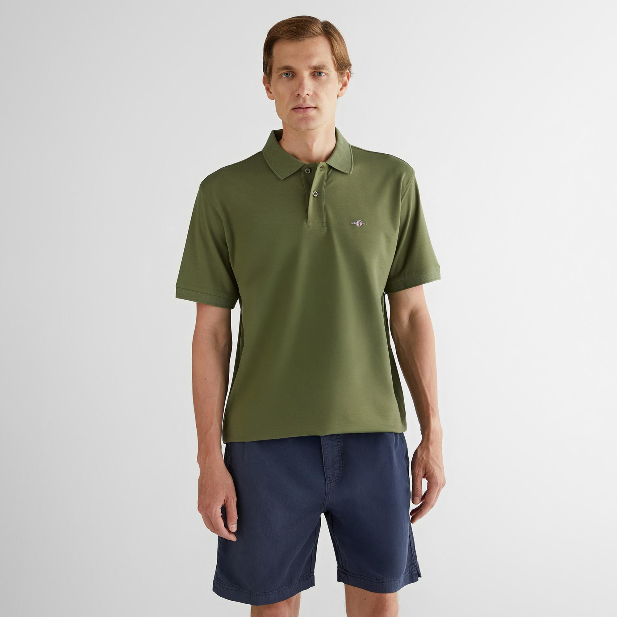 GANT Erkek Yeşil Relaxed Fit Polo