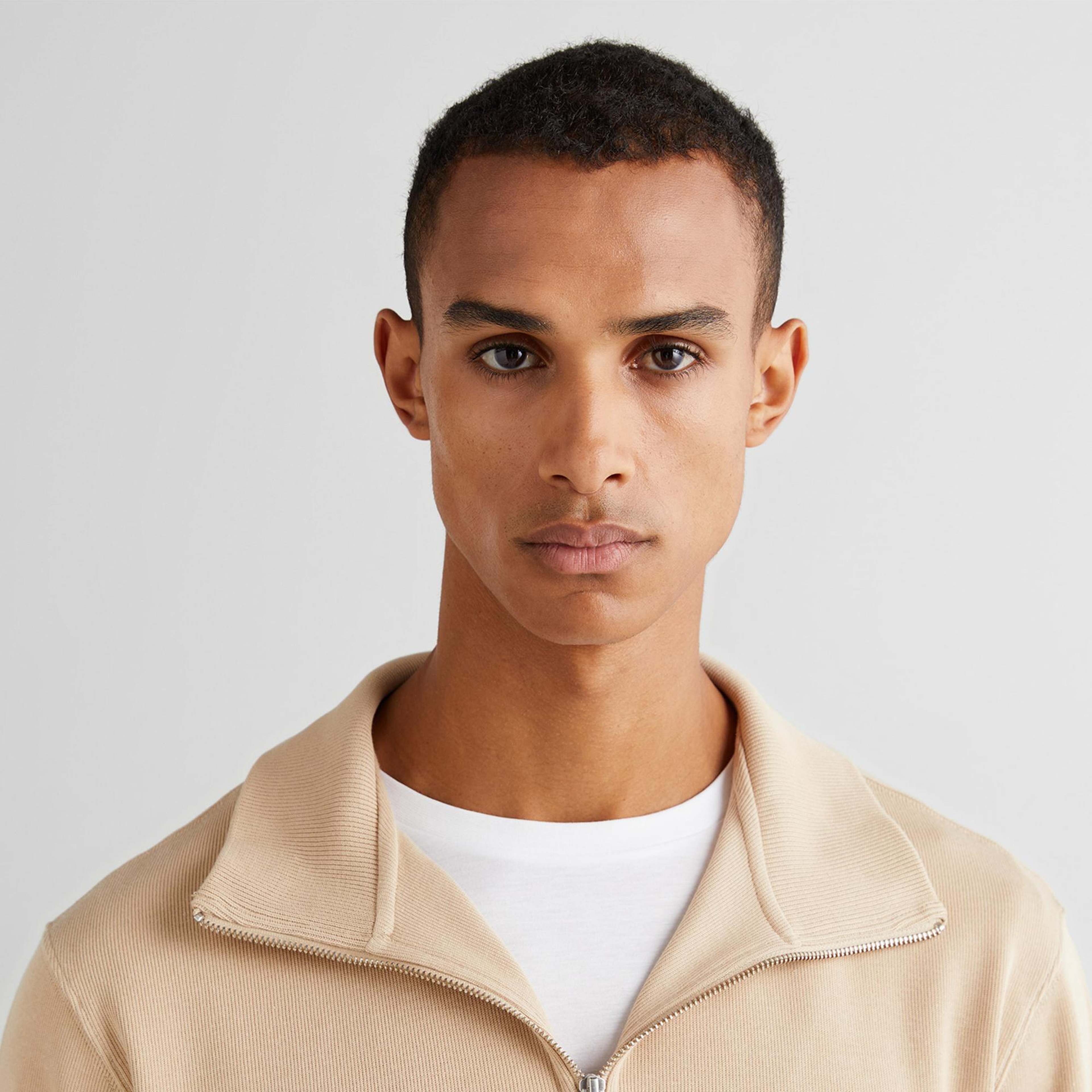 GANT Erkek Bej Regular Fit Yarım Fermuarlı Sweatshirt