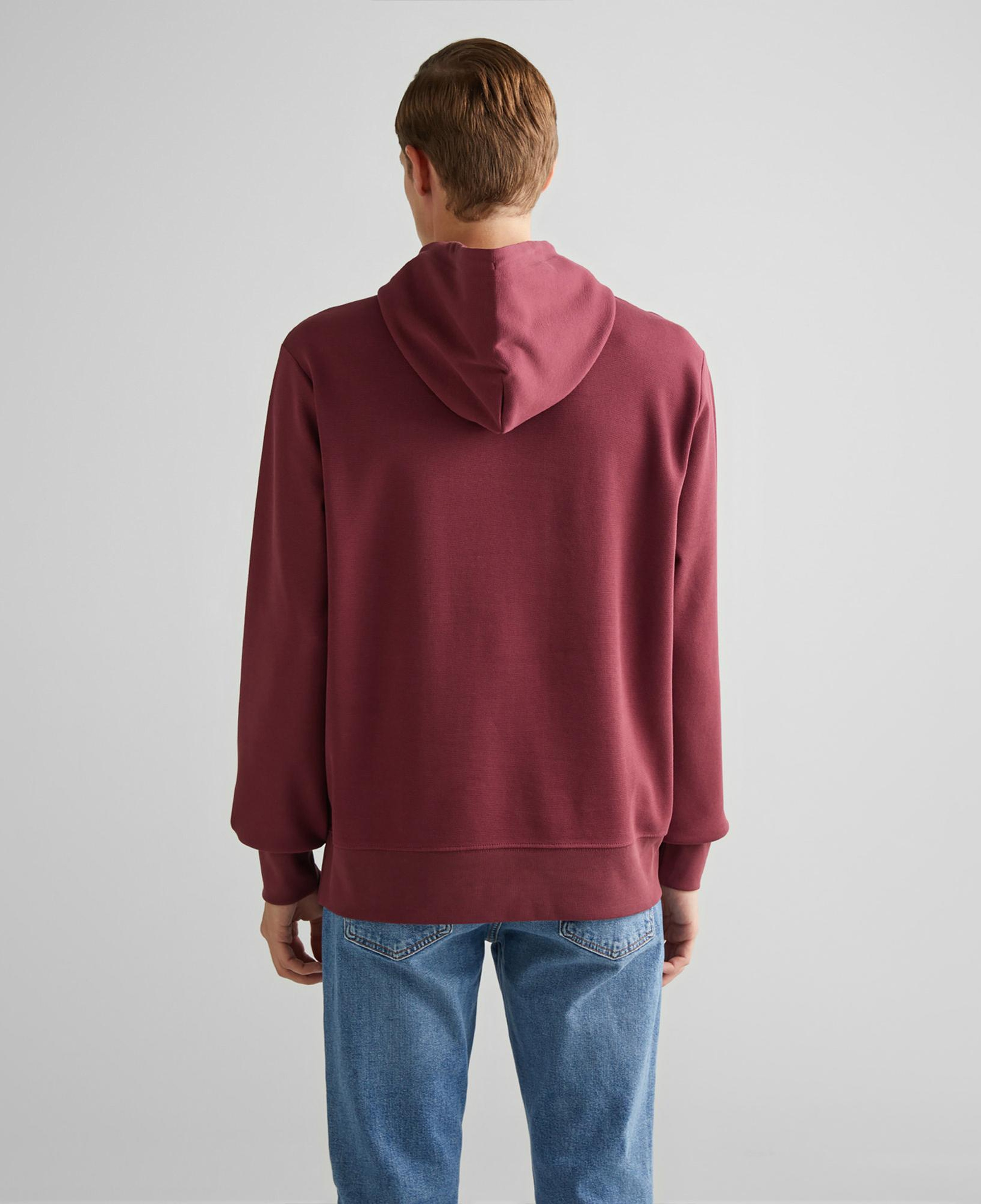 GANT Erkek Bordo Regular Fit Kapüşonlu Logolu Sweatshirt