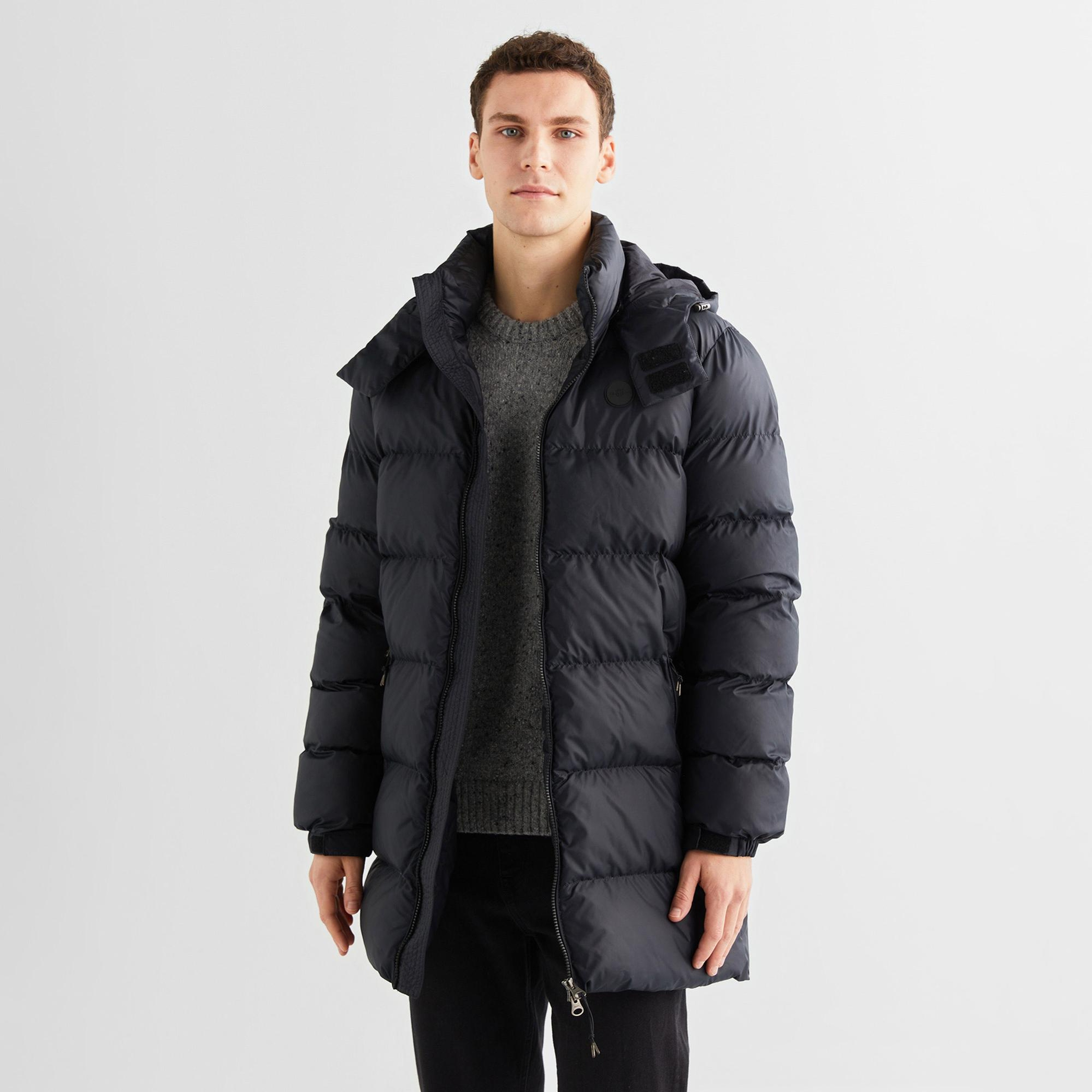 GANT Erkek Siyah Kapüşonlu Mont