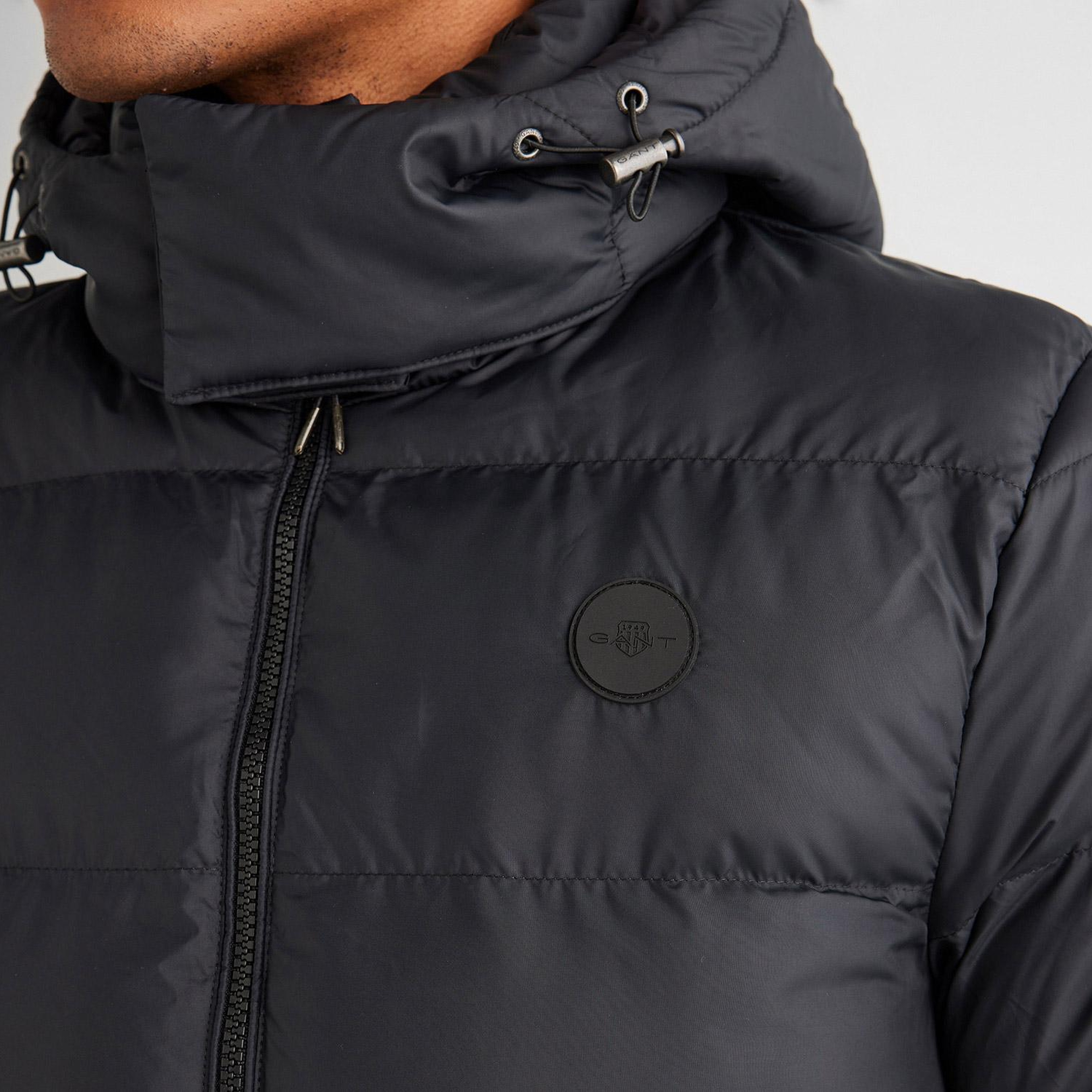 GANT Erkek Siyah Kapüşonlu Mont