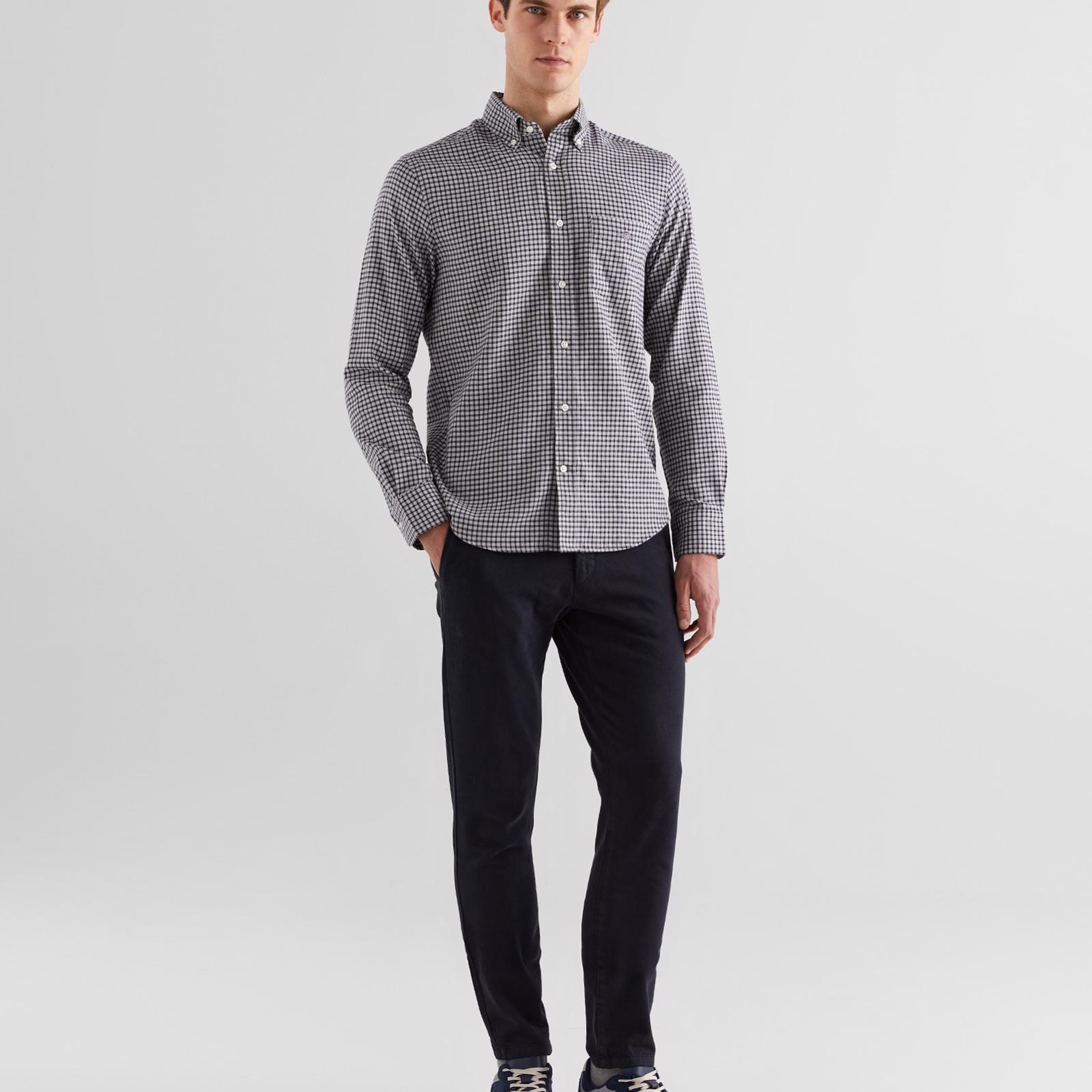GANT Erkek Siyah Regular Fit Pantolon