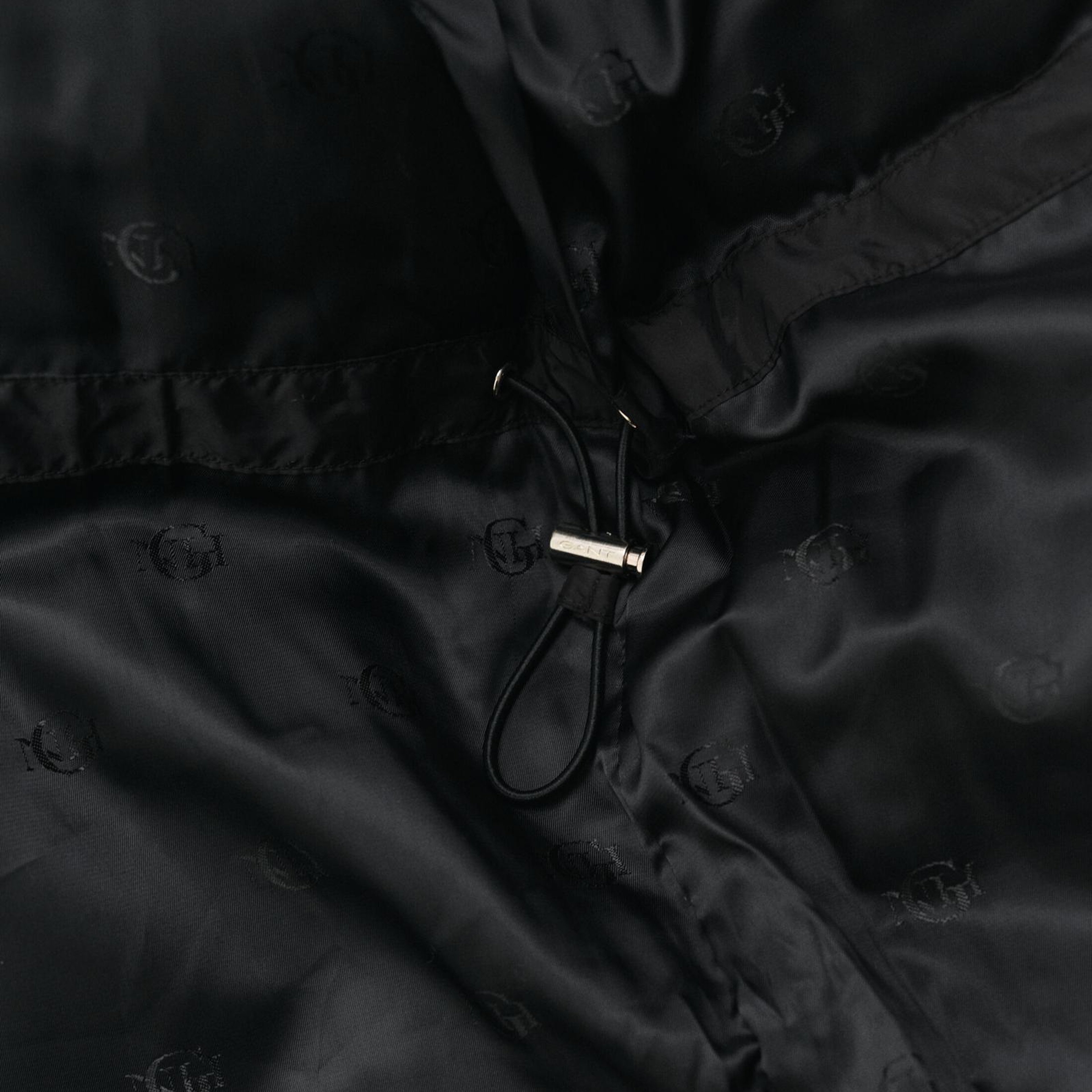 GANT Kadın Siyah Relaxed Fit Kapüşonlu Mont