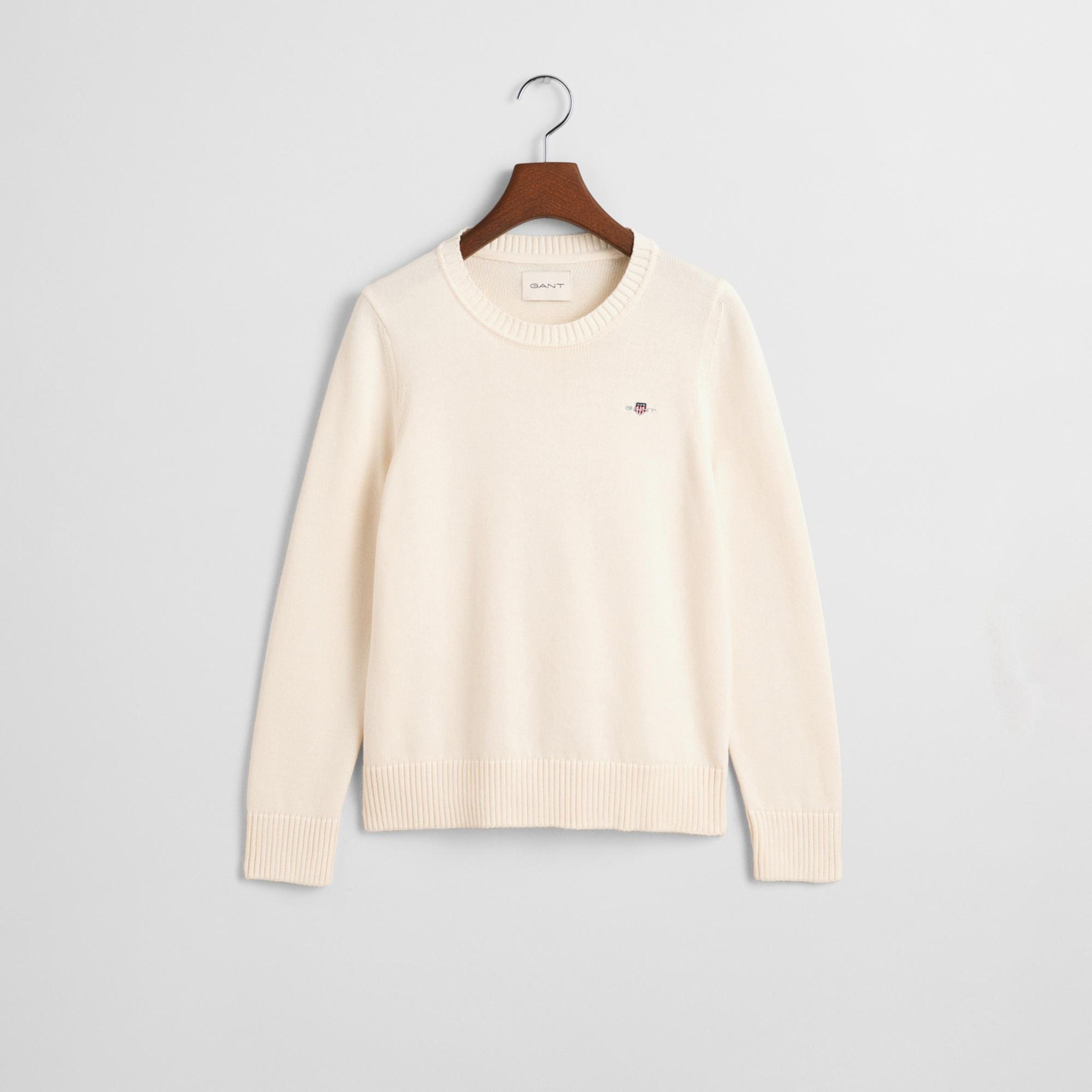 GANT Kadın Krem Regular Fit Bisiklet Yaka Kazak