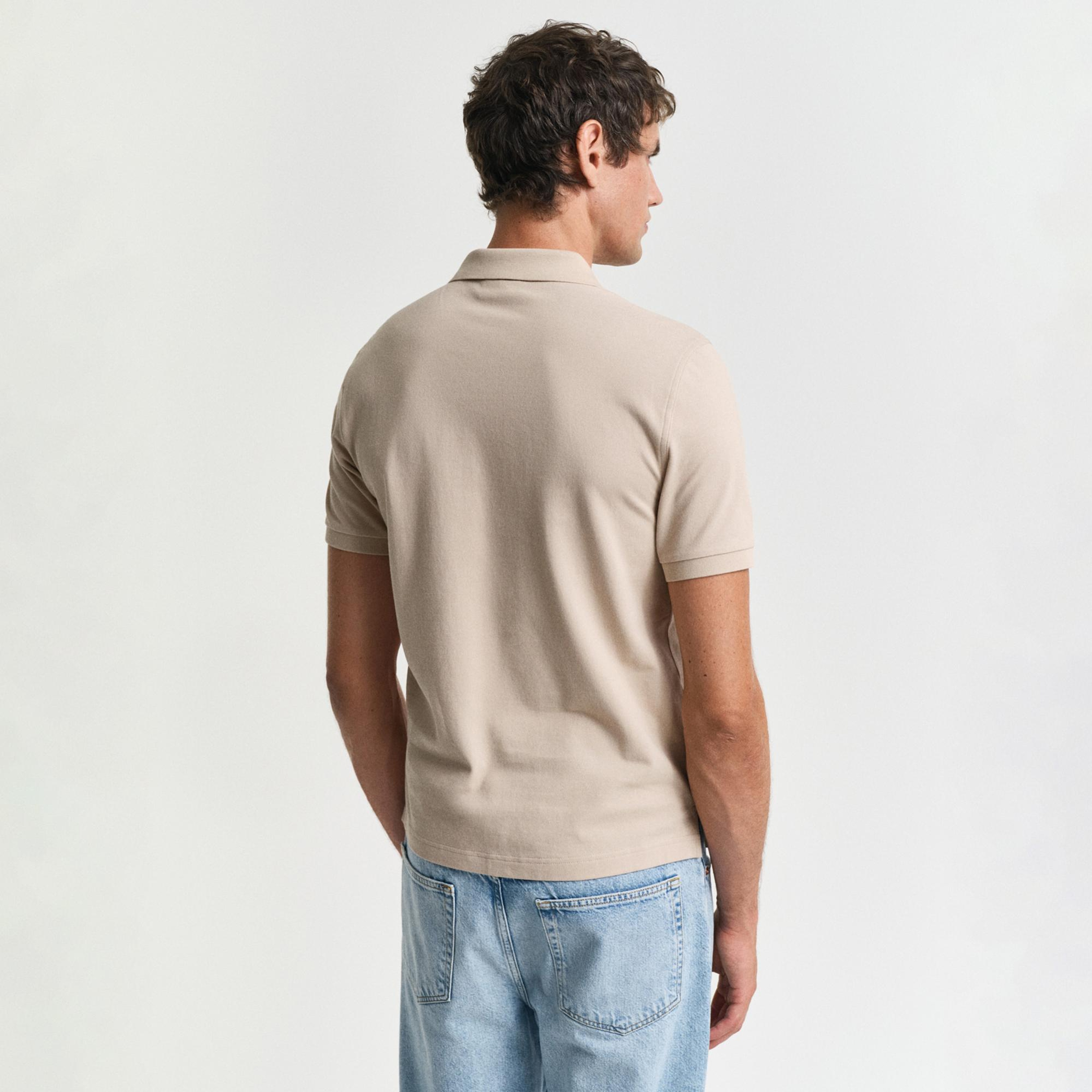 GANT Erkek Bej Regular Fit Polo