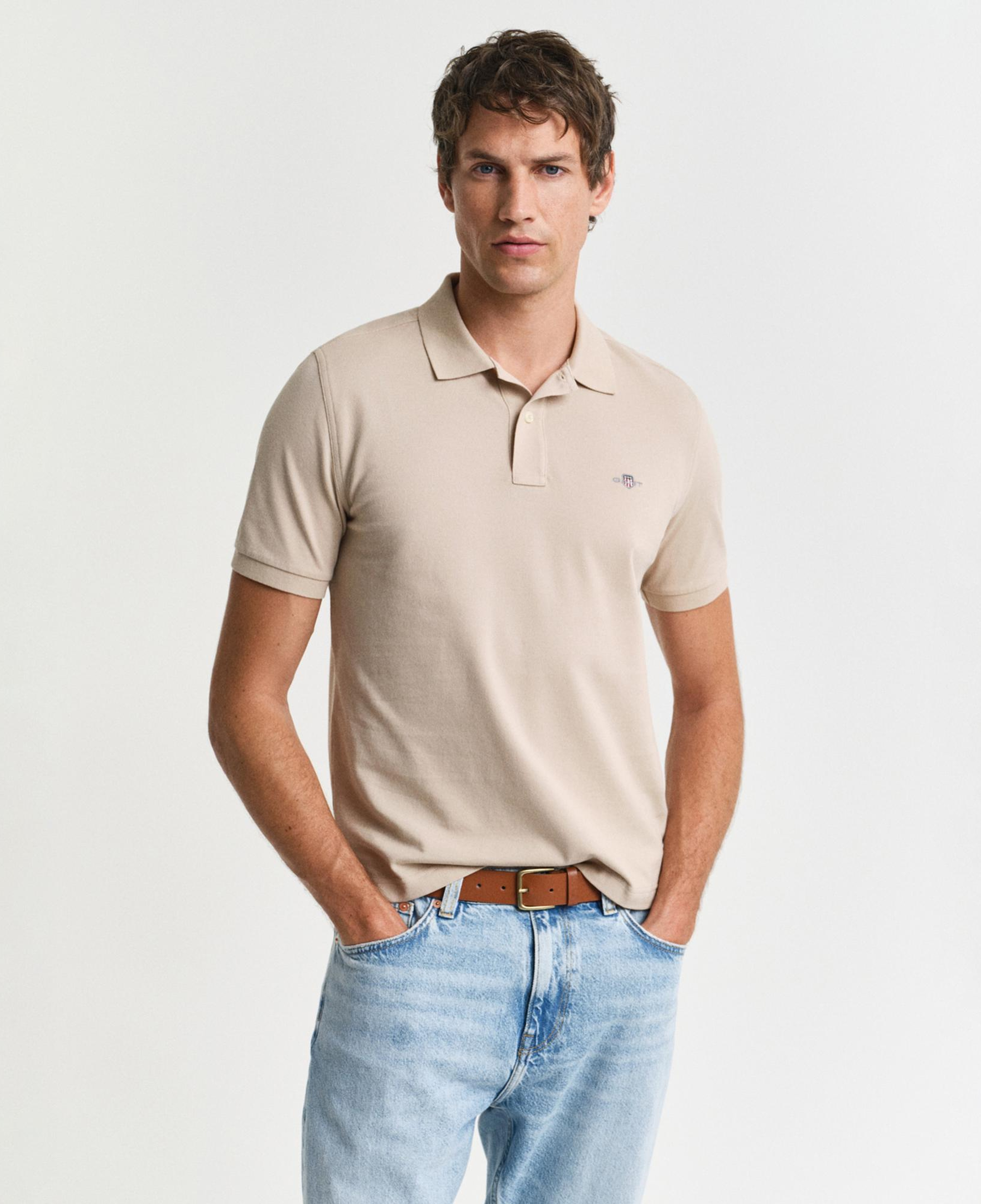 GANT Erkek Bej Regular Fit Polo