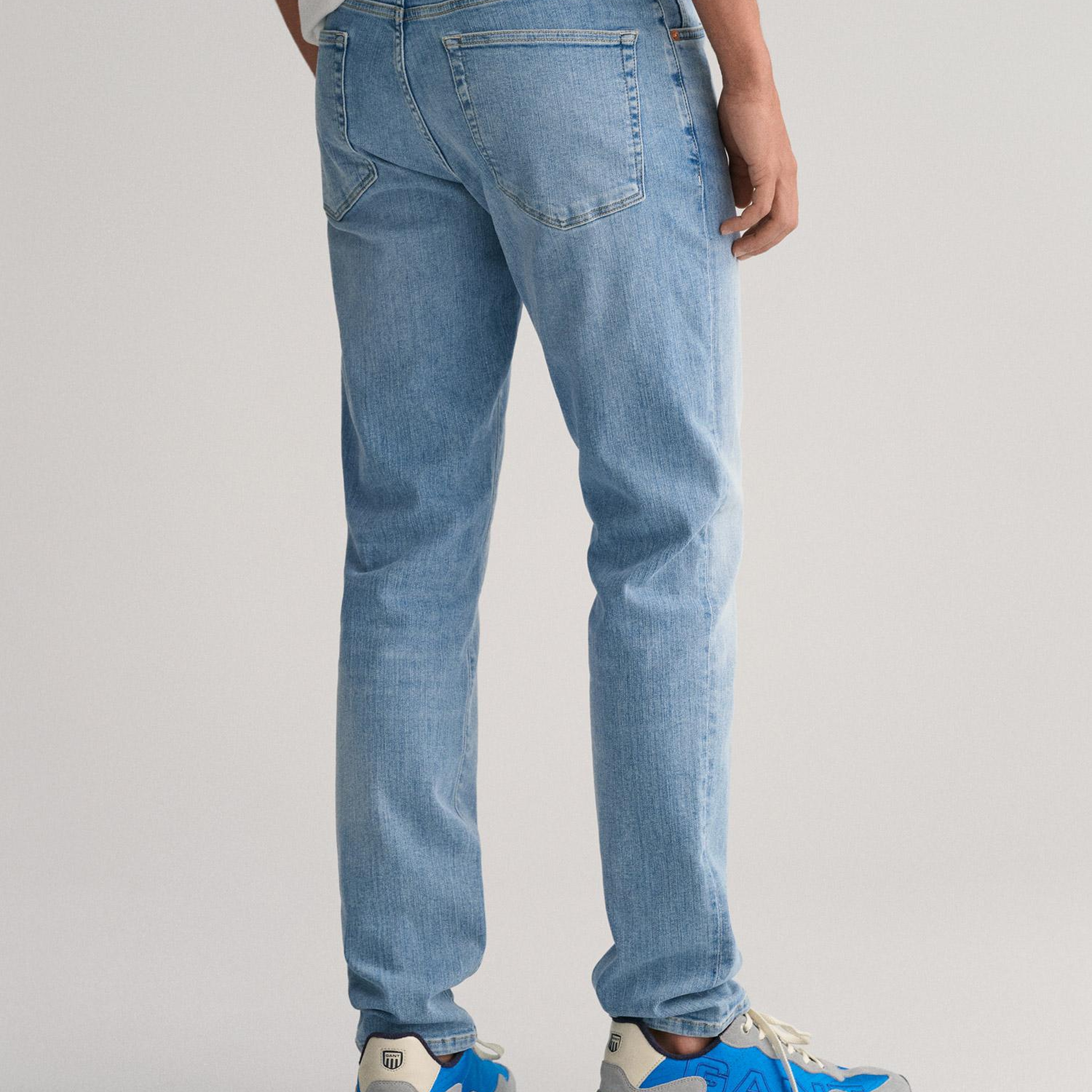 GANT Erkek Mavi Extra Slim Fit Jean Pantolon