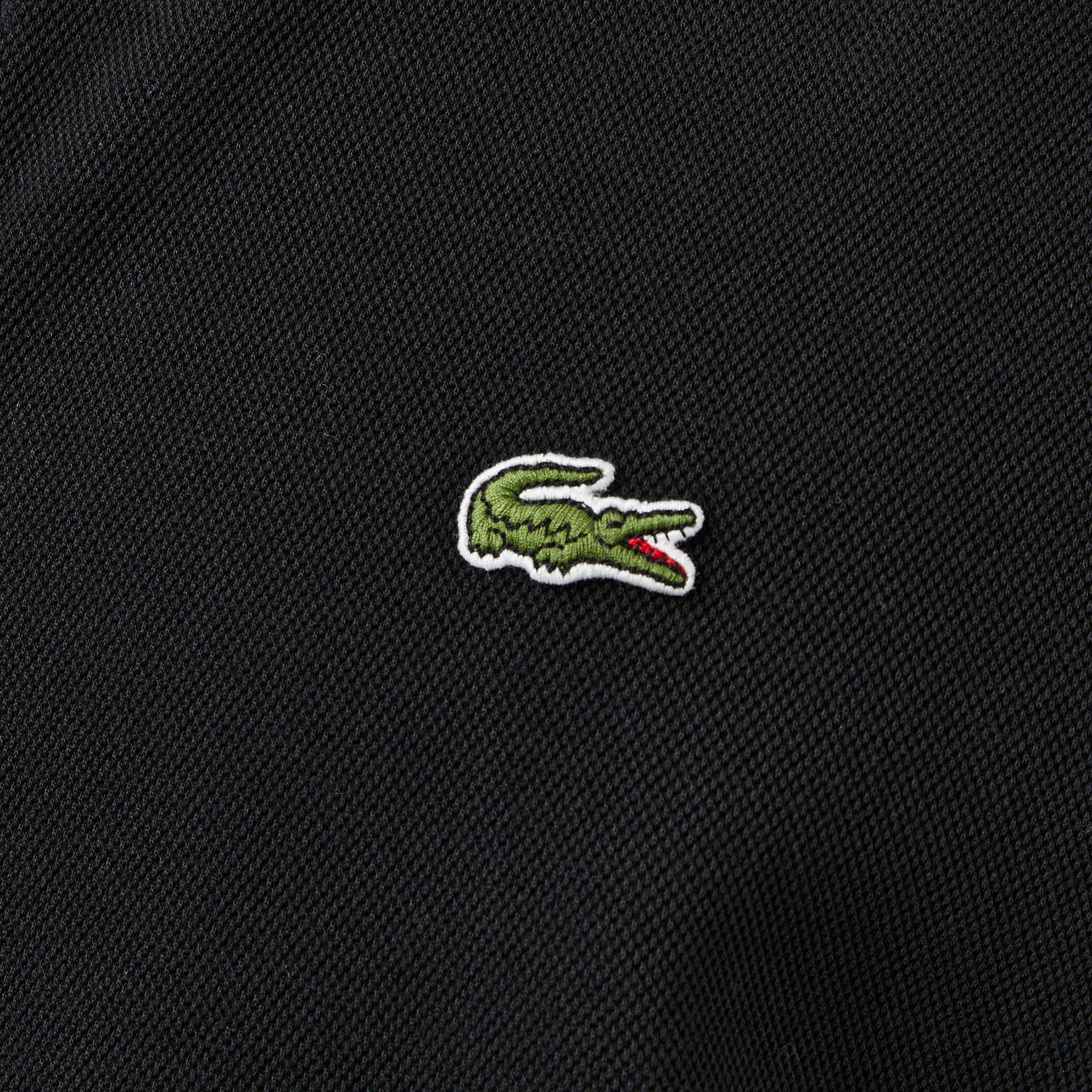 Lacoste Erkek Fermuarlı Baskılı Siyah Sweatshirt