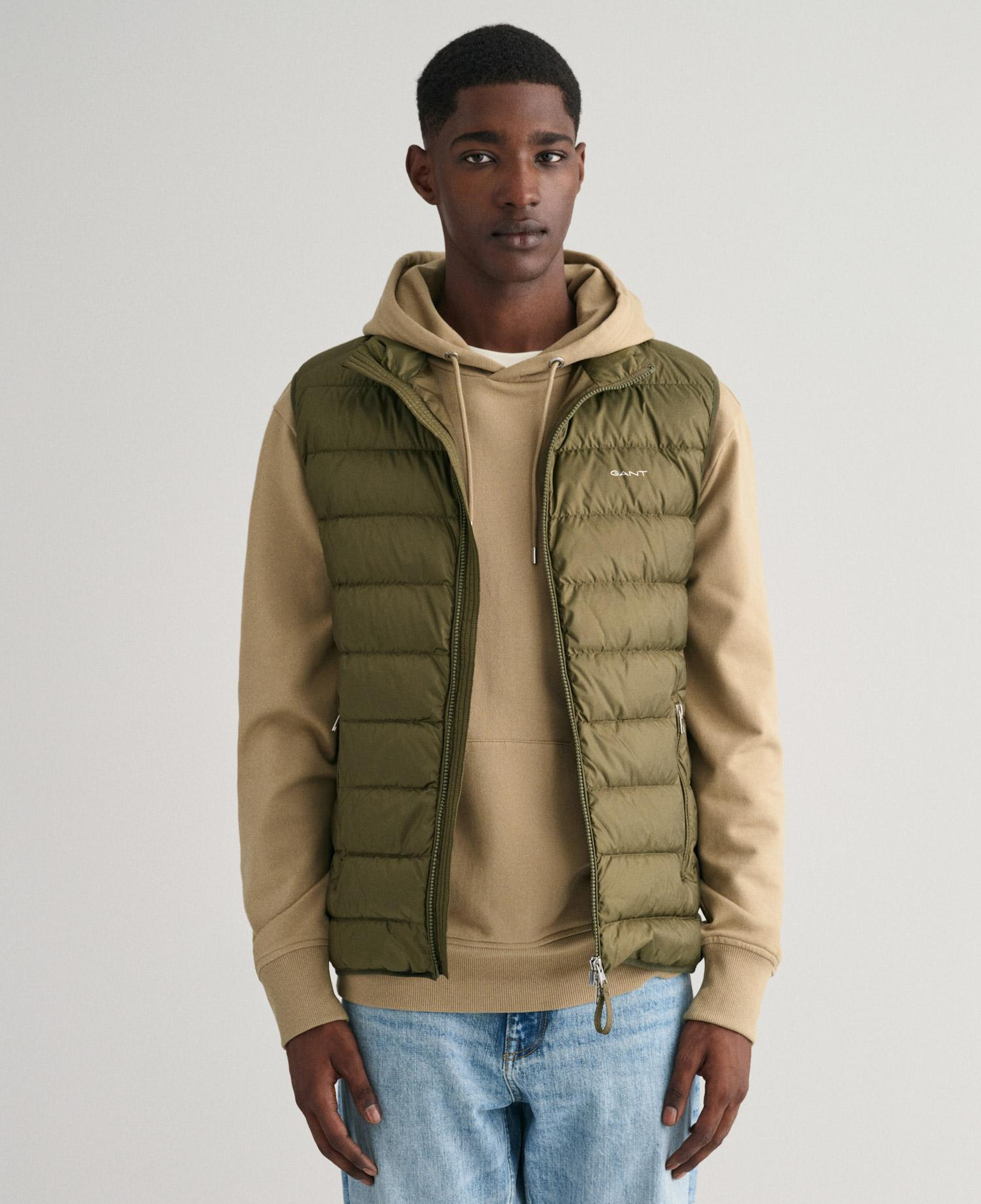 GANT Erkek Yeşil Regular Fit Dik Yaka Kapitone Yelek