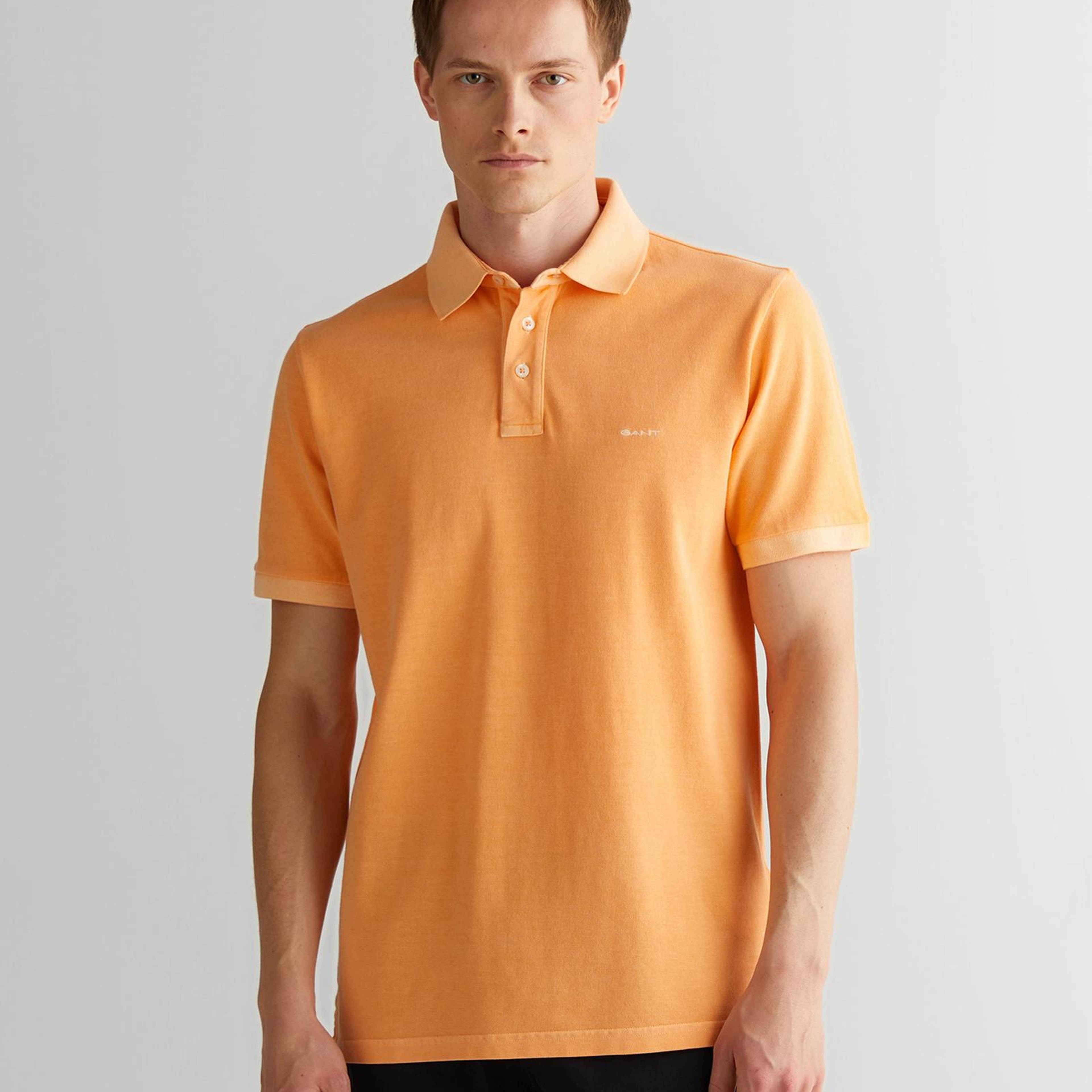 GANT Erkek Turuncu Regular Fit Polo