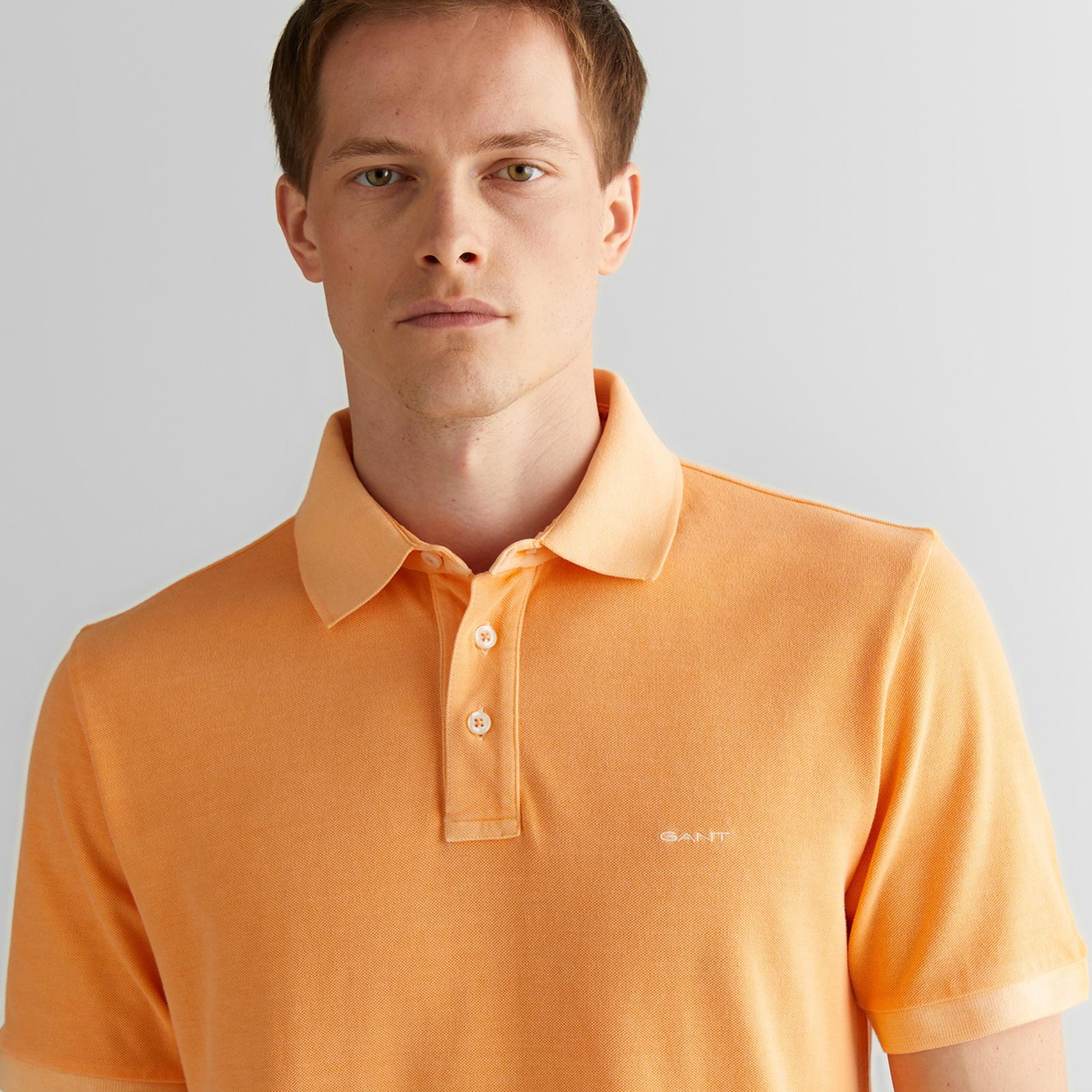 GANT Erkek Turuncu Regular Fit Polo