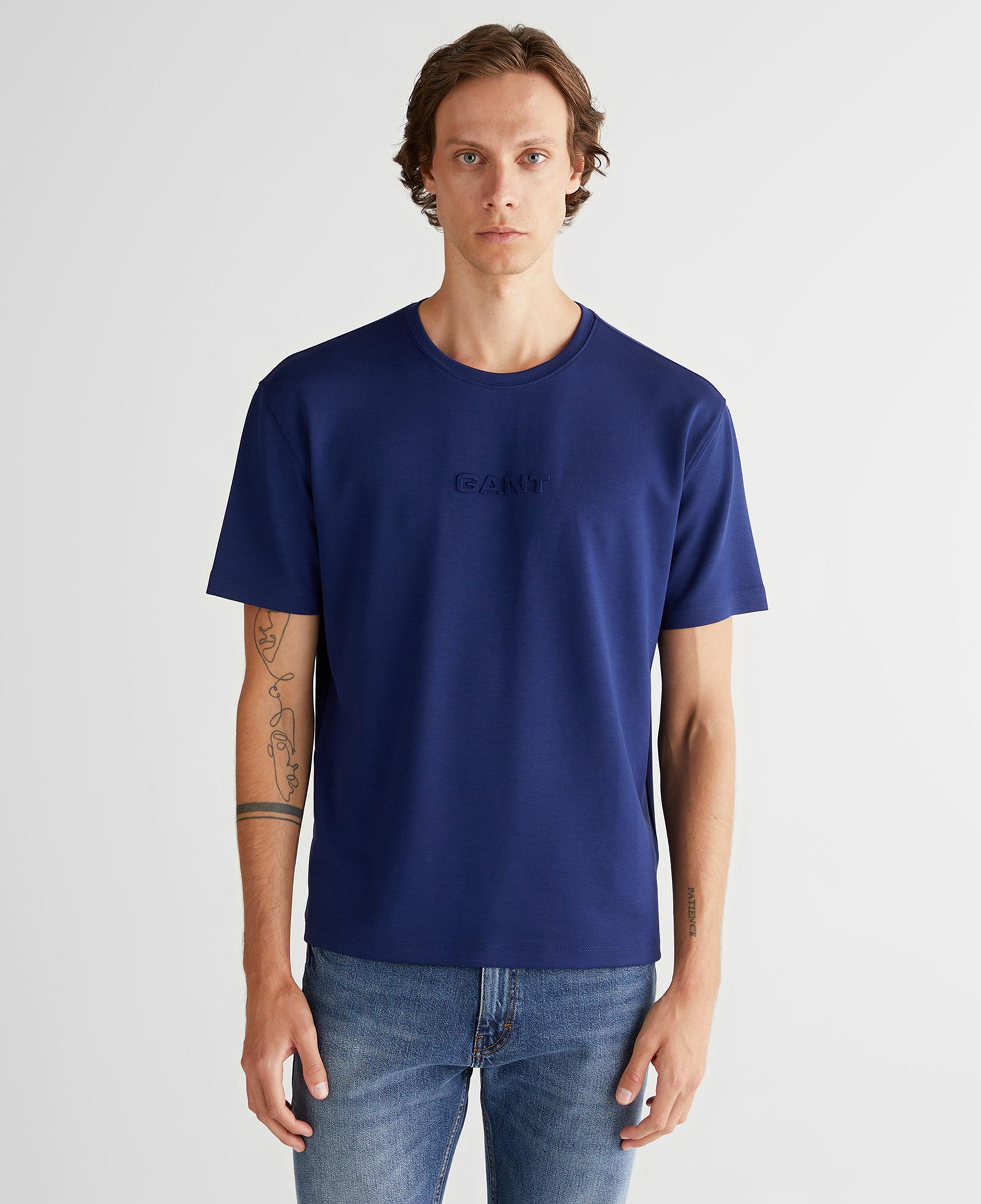 Erkek Mavi Relaxed Fit T-Shirt