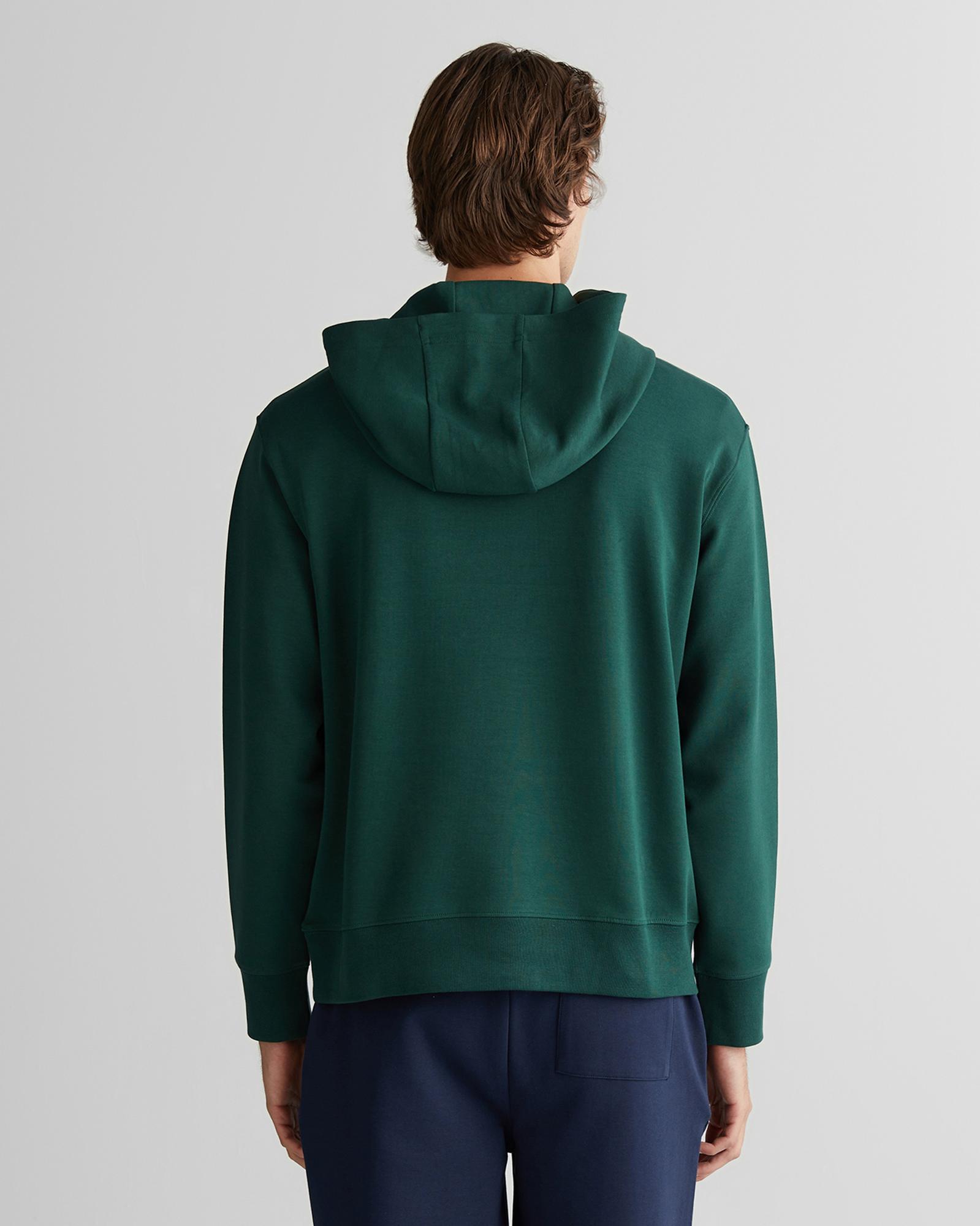 Erkek Yeşil Relaxed Fit Kapüşonlu Sweatshirt