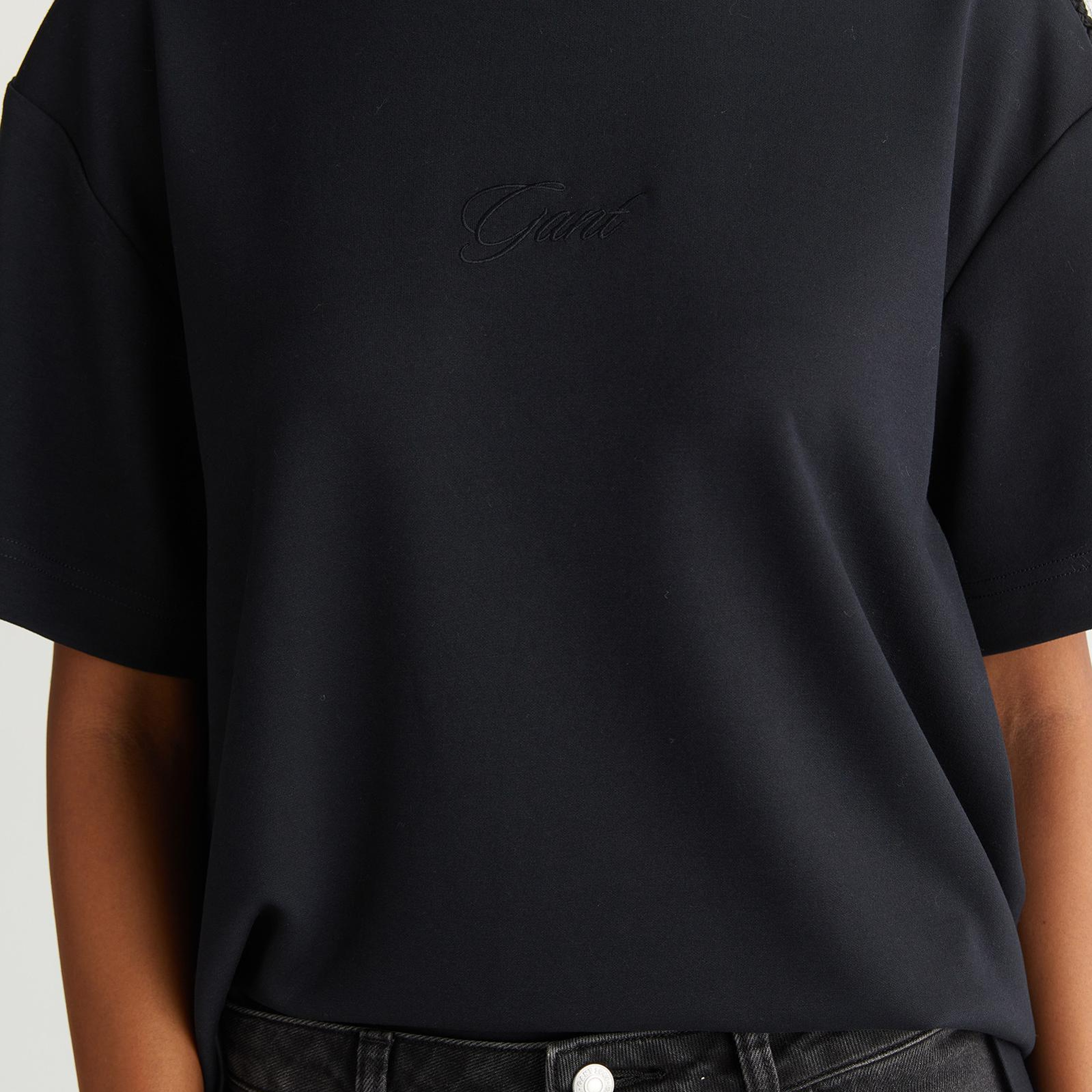 Kadın Siyah Relaxed Fit T-Shirt