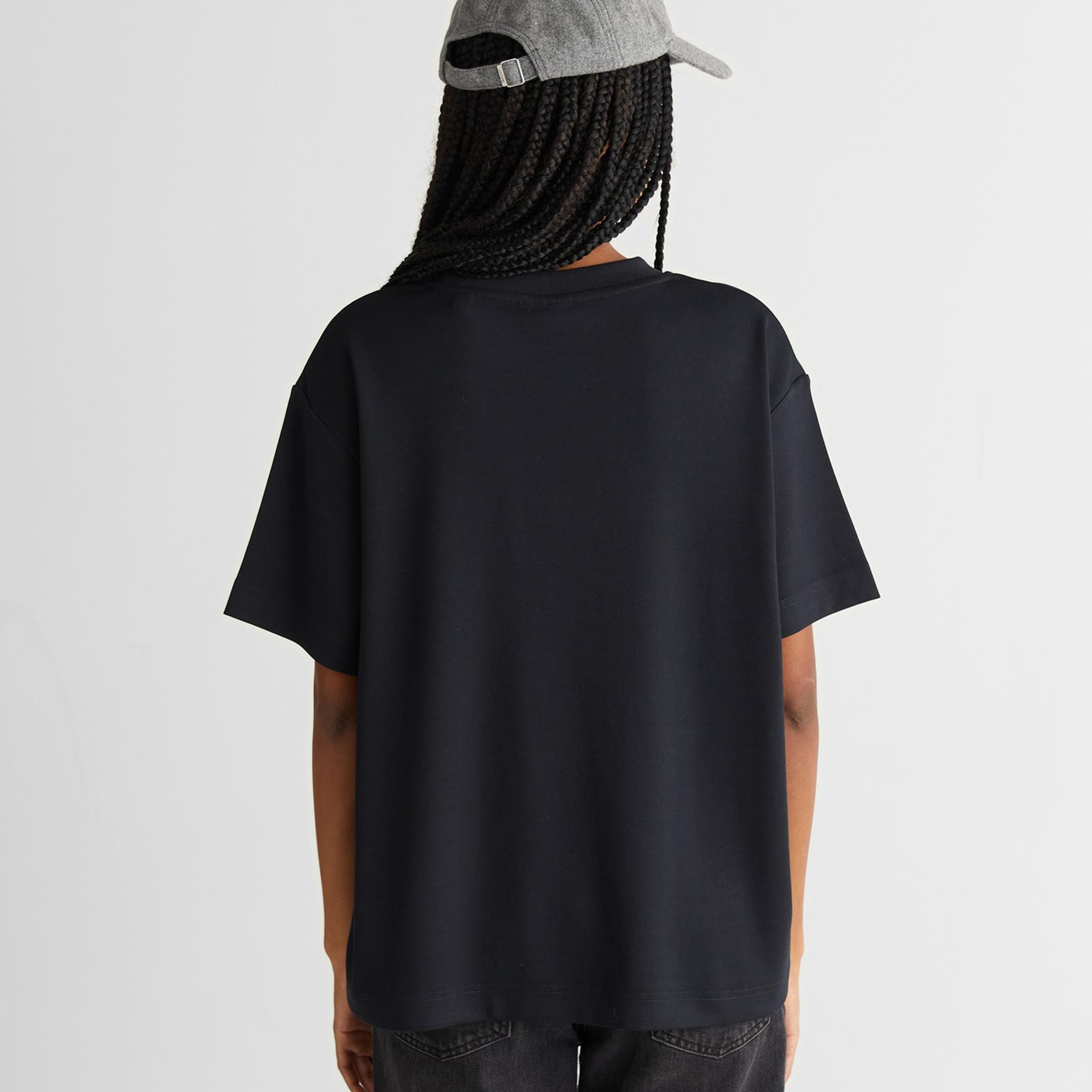 Kadın Siyah Relaxed Fit T-Shirt